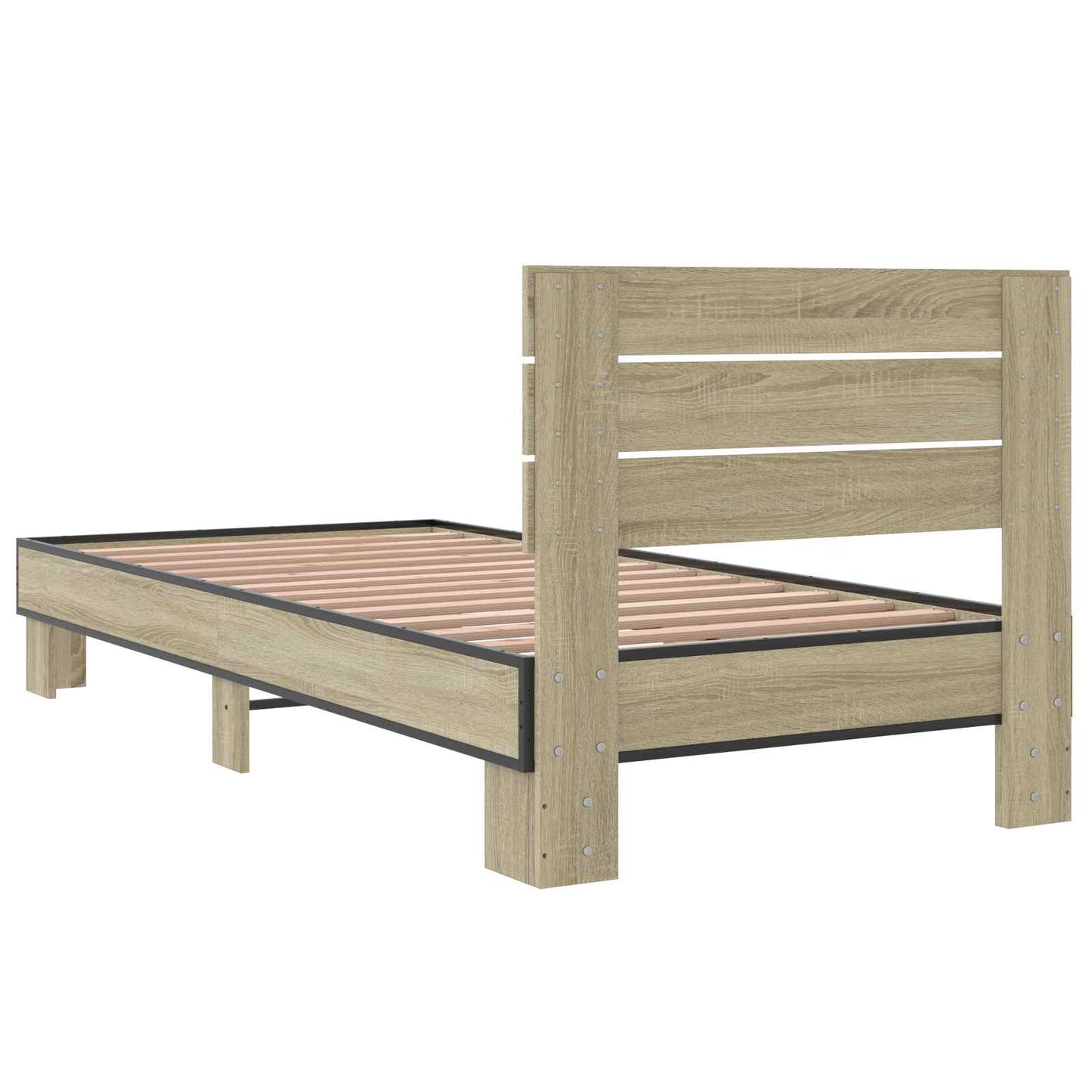 vidaXL Κρεβάτι με Κεφαλάρι Sonoma Δρυς 80 x 200 cm Επεξεργασμένο Ξύλο