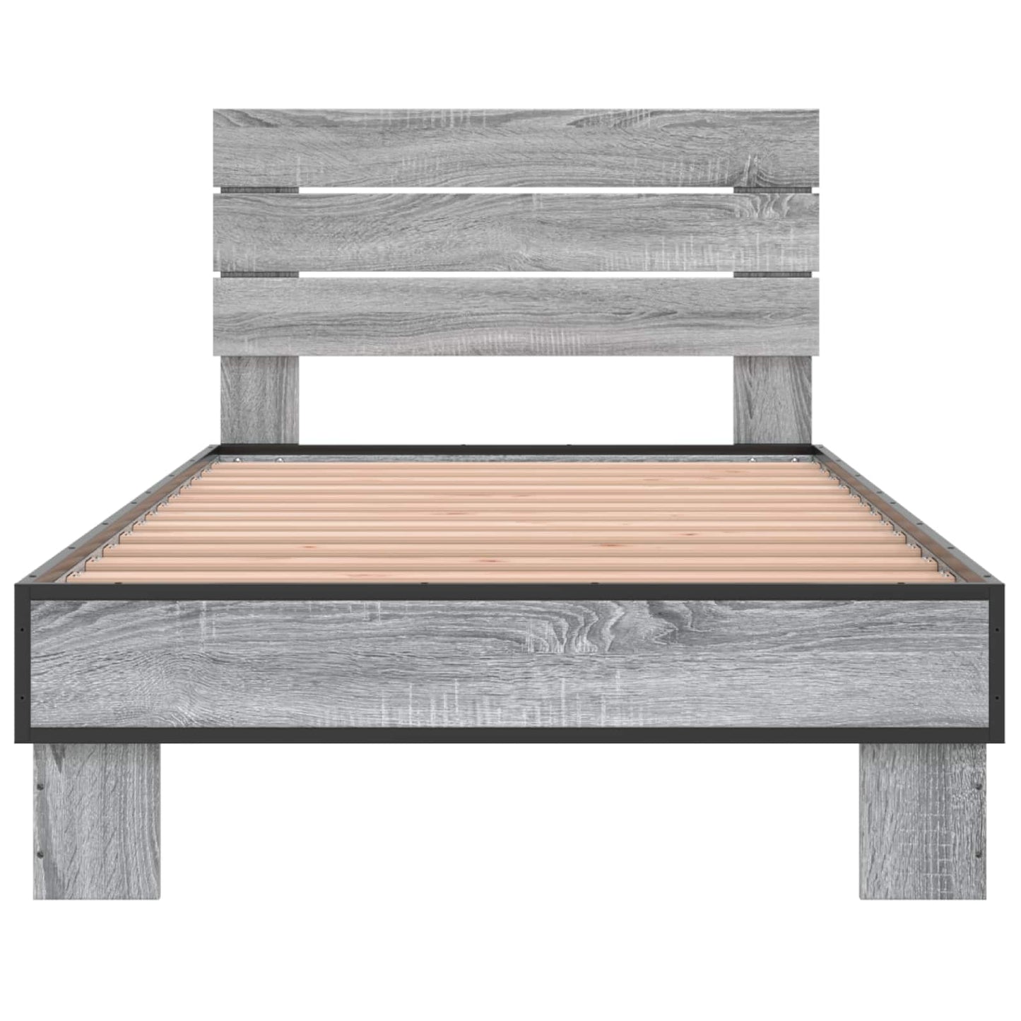 vidaXL Κρεβάτι με Κεφαλάρι Γκρι Sonoma 80 x 200 cm Επεξεργασμένο Ξύλο