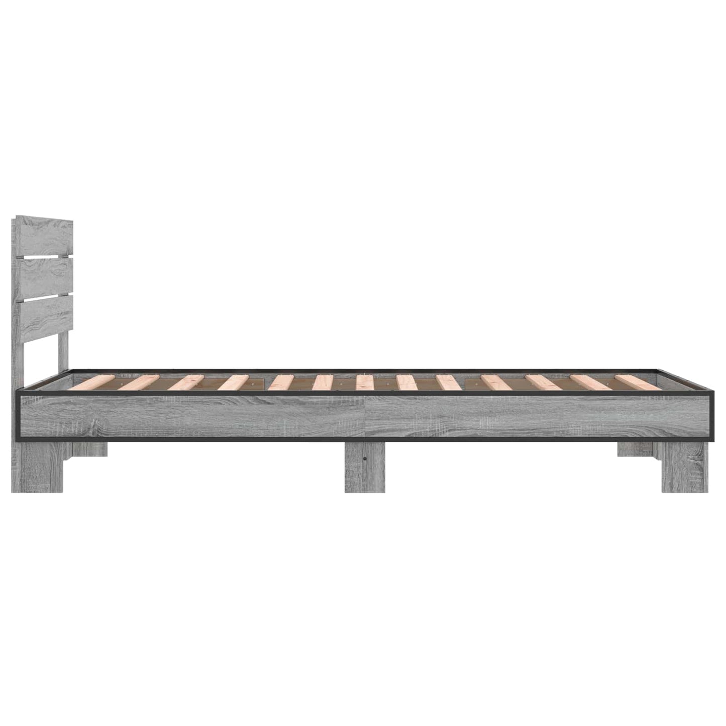 vidaXL Κρεβάτι με Κεφαλάρι Γκρι Sonoma 80 x 200 cm Επεξεργασμένο Ξύλο
