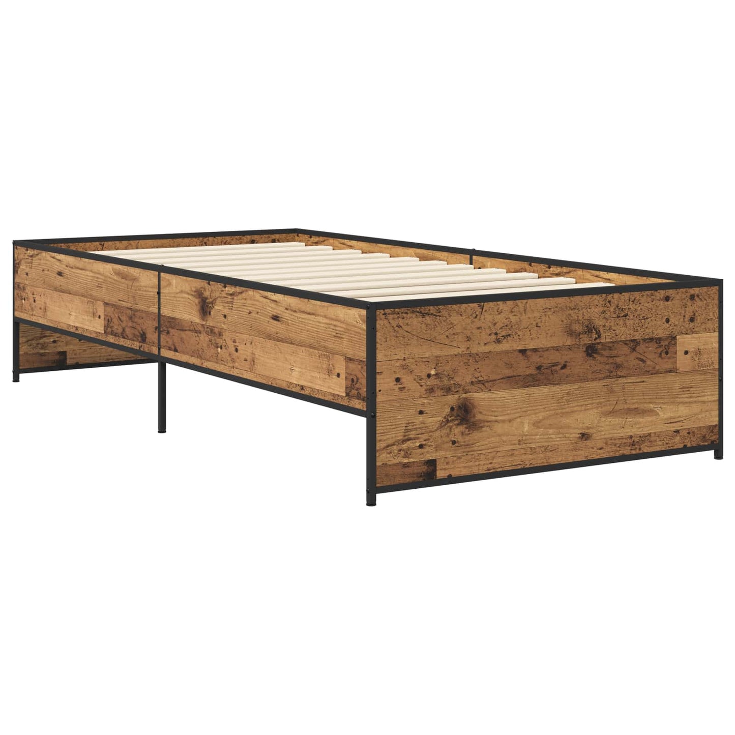 vidaXL Σκελετός Κρεβατιού Παλαιωμένο ξύλο 80 x 200 cm