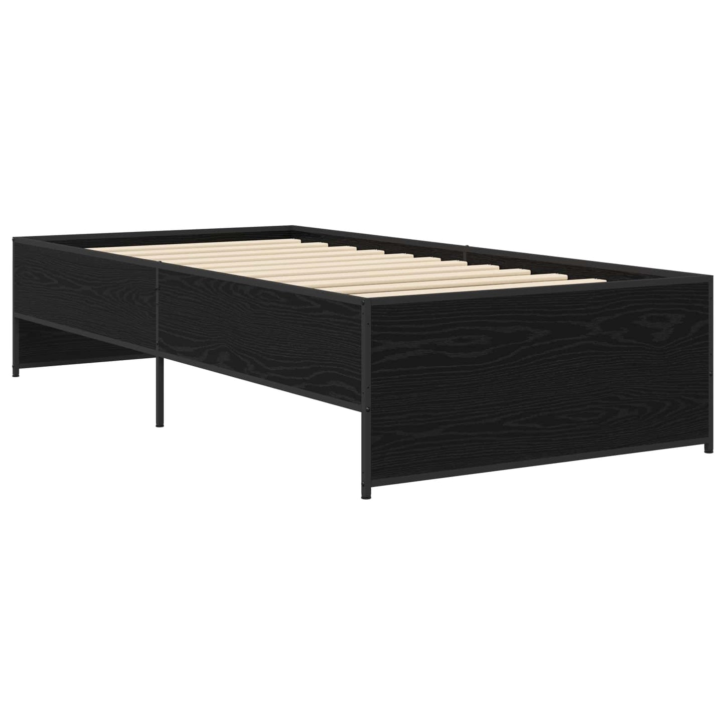 vidaXL Σκελετός Κρεβατιού Μαύρη Δρυς 80 x 200 cm Επεξεργασμένο Ξύλο