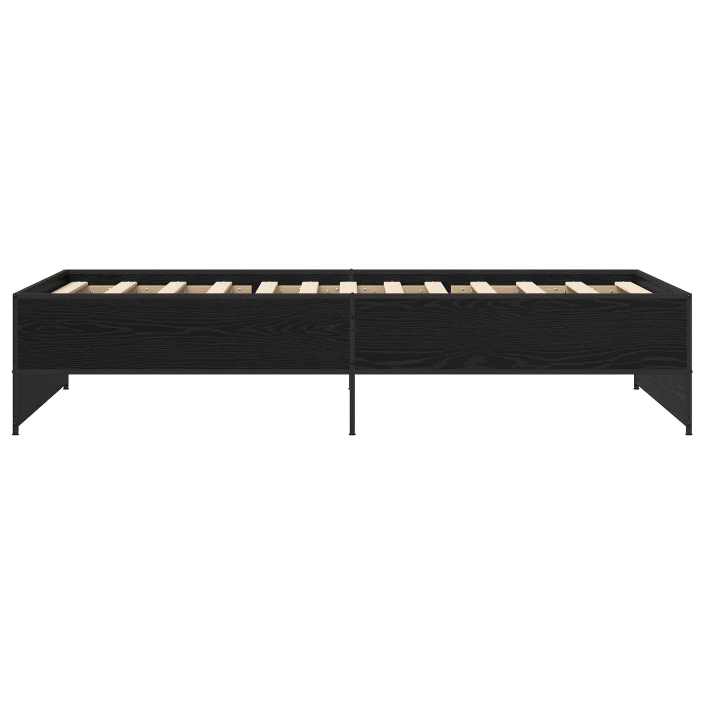 vidaXL Σκελετός Κρεβατιού Μαύρη Δρυς 80 x 200 cm Επεξεργασμένο Ξύλο