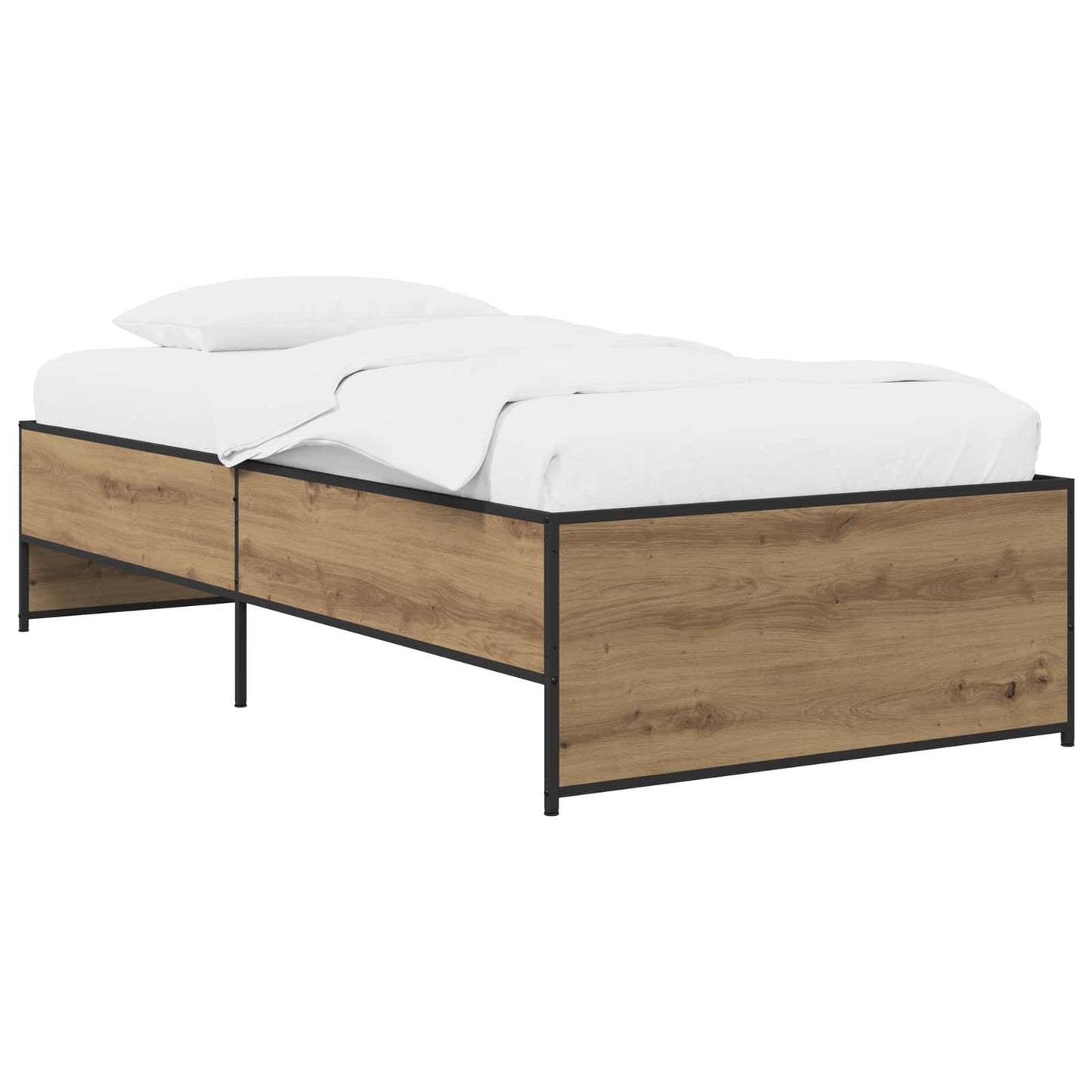 vidaXL Σκελετός Κρεβατιού Artisan Δρυς 80 x 200 cm Επεξεργασμένο Ξύλο