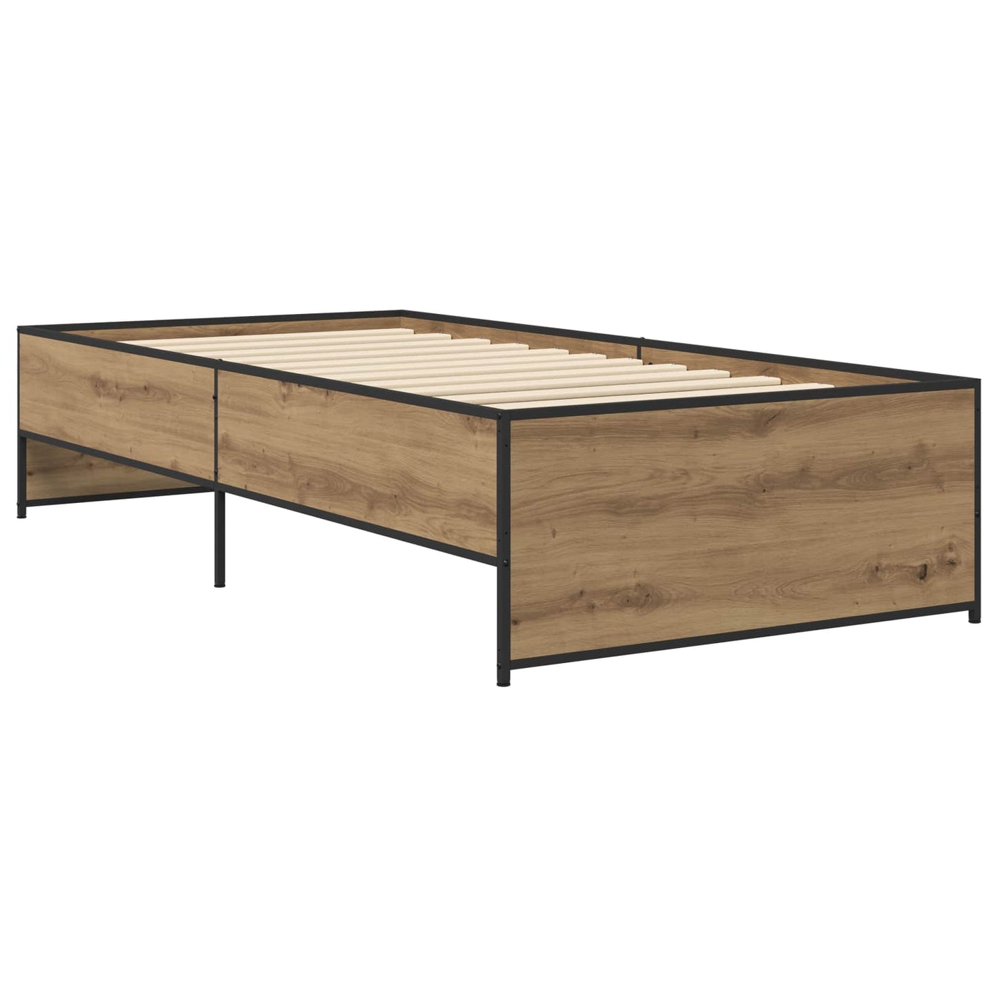 vidaXL Σκελετός Κρεβατιού Artisan Δρυς 80 x 200 cm Επεξεργασμένο Ξύλο