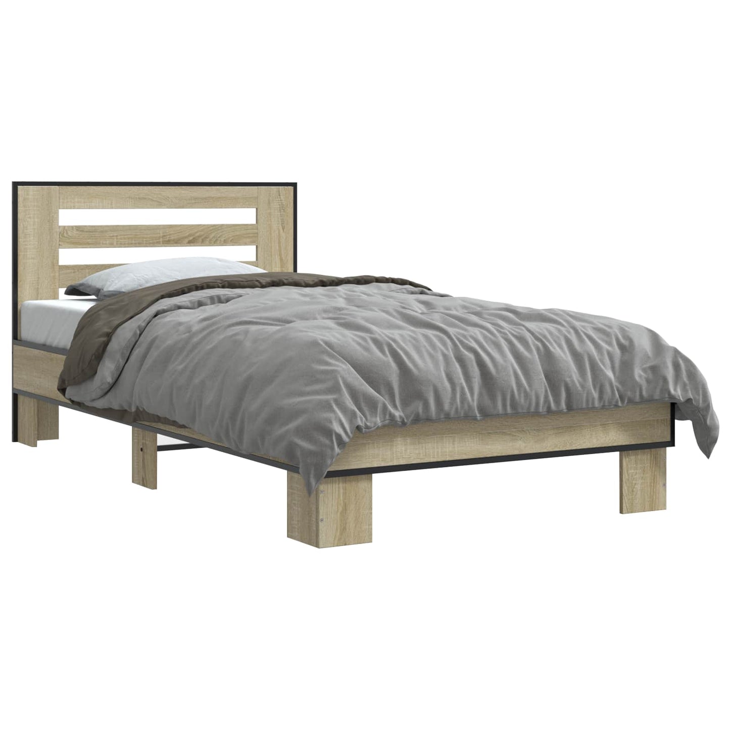 vidaXL Κρεβάτι με Κεφαλάρι Sonoma Δρυς 80 x 200 cm Επεξεργασμένο Ξύλο