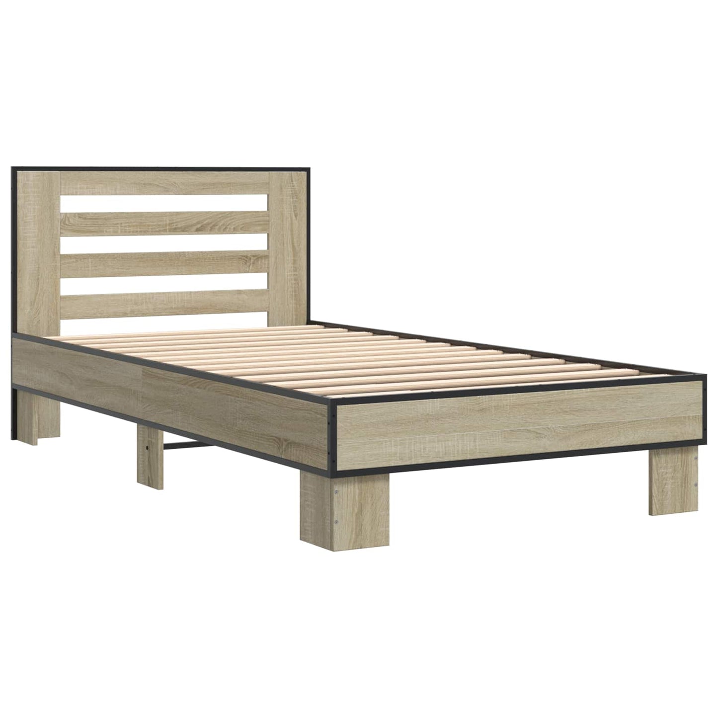vidaXL Κρεβάτι με Κεφαλάρι Sonoma Δρυς 80 x 200 cm Επεξεργασμένο Ξύλο