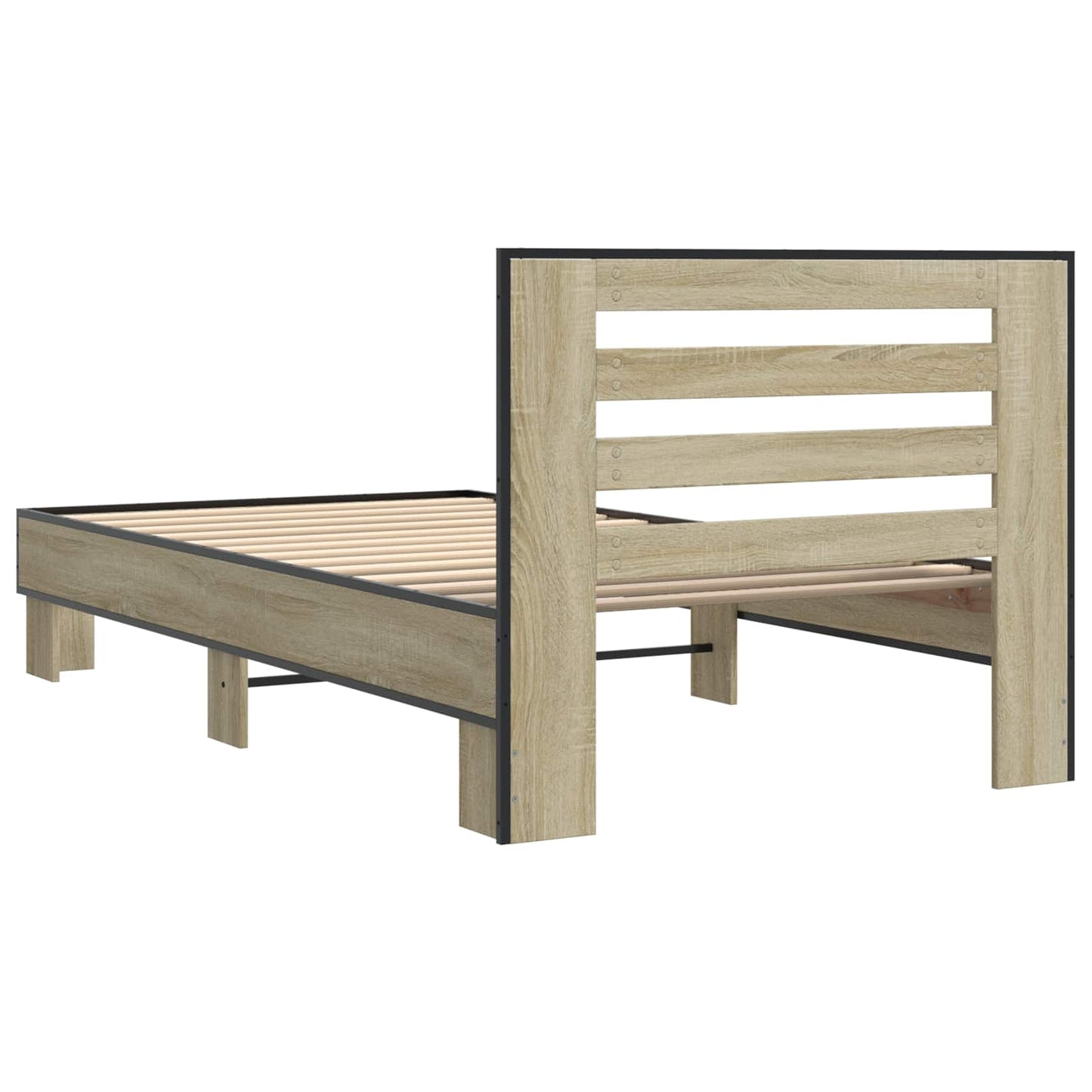 vidaXL Κρεβάτι με Κεφαλάρι Sonoma Δρυς 80 x 200 cm Επεξεργασμένο Ξύλο