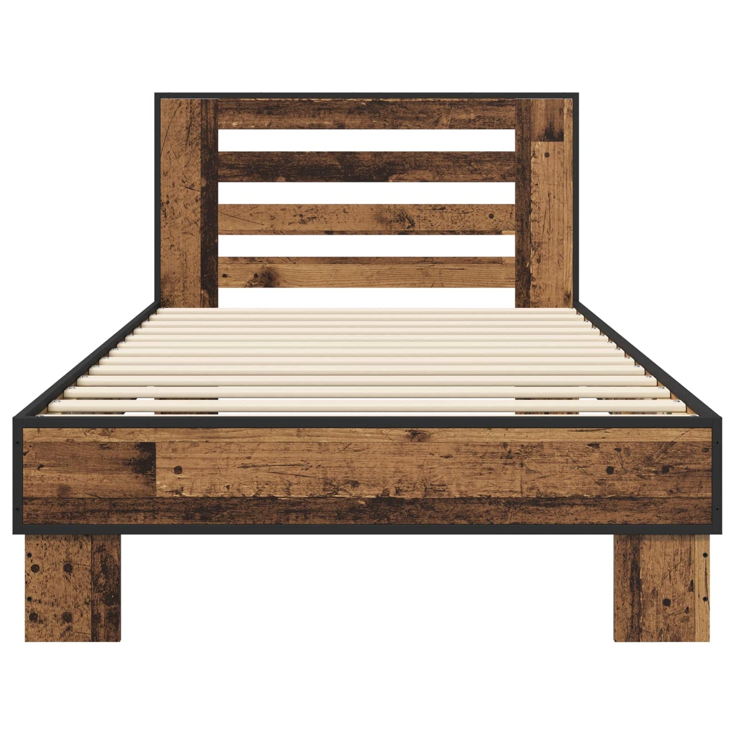 vidaXL Κρεβάτι με Κεφαλάρι Παλαιωμένο ξύλο 80 x 200 cm
