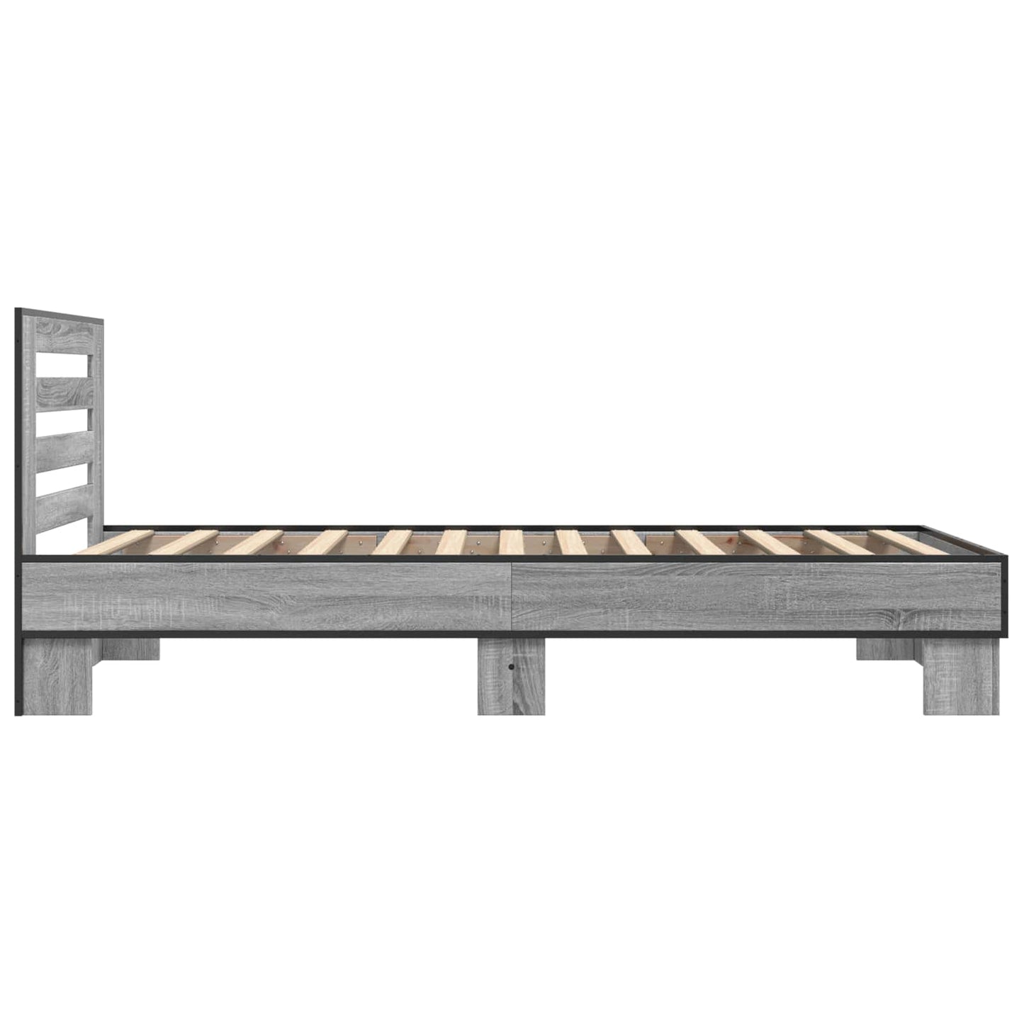 vidaXL Κρεβάτι με Κεφαλάρι Γκρι Sonoma 80 x 200 cm Επεξεργασμένο Ξύλο