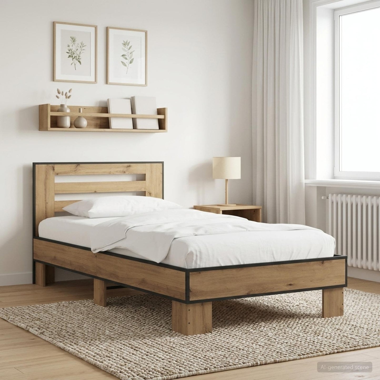 vidaXL Κρεβάτι με Κεφαλάρι Artisan Δρυς 80 x 200 cm Επεξεργασμένο Ξύλο