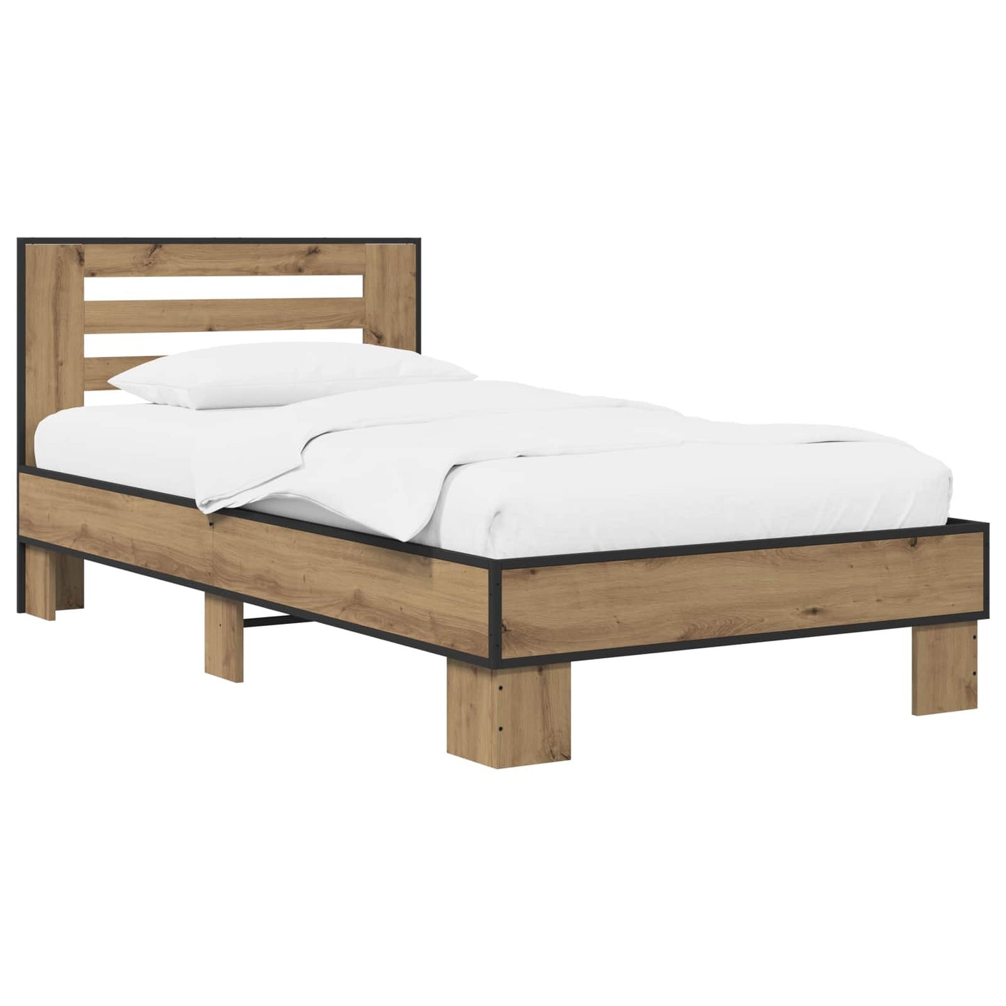 vidaXL Κρεβάτι με Κεφαλάρι Artisan Δρυς 80 x 200 cm Επεξεργασμένο Ξύλο