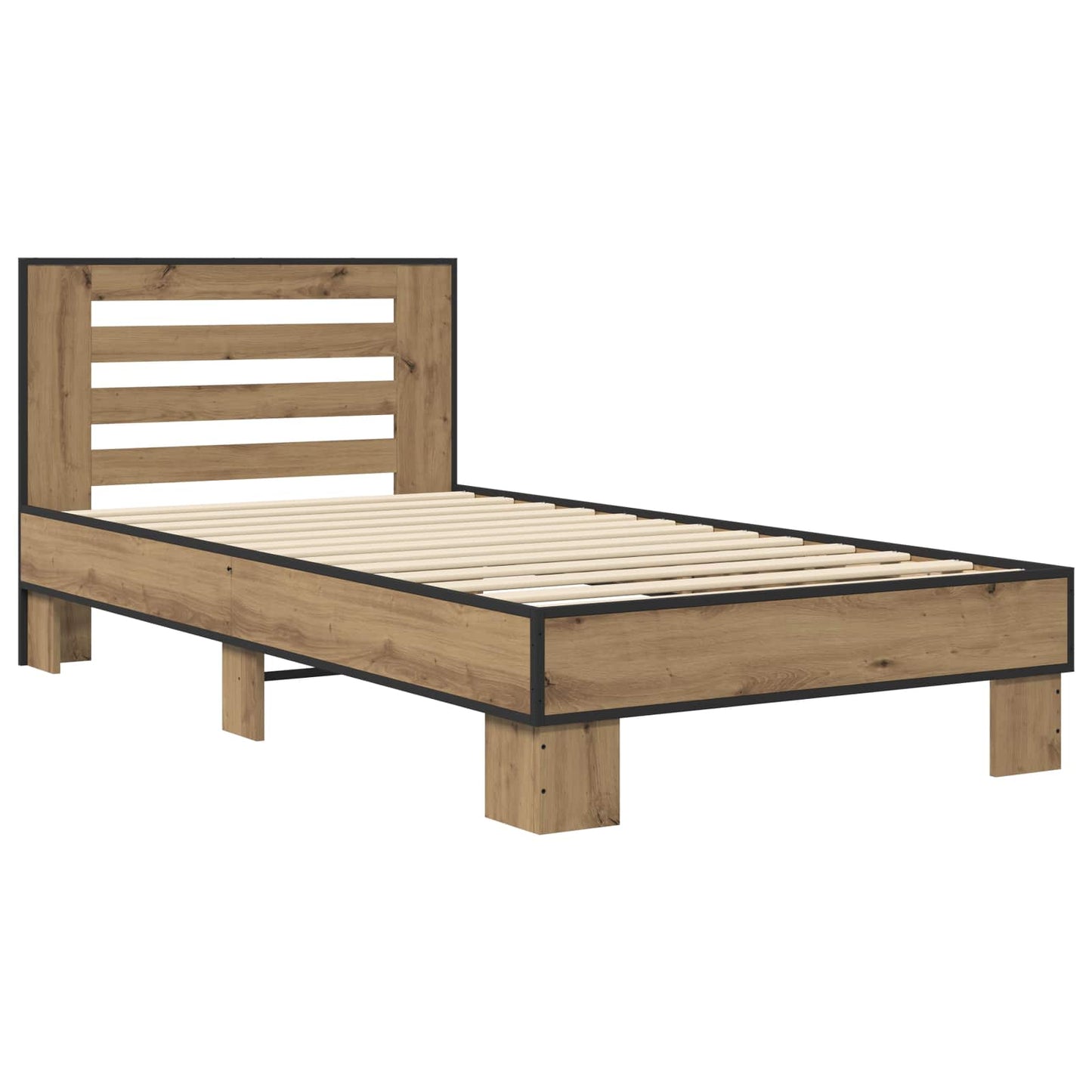 vidaXL Κρεβάτι με Κεφαλάρι Artisan Δρυς 80 x 200 cm Επεξεργασμένο Ξύλο