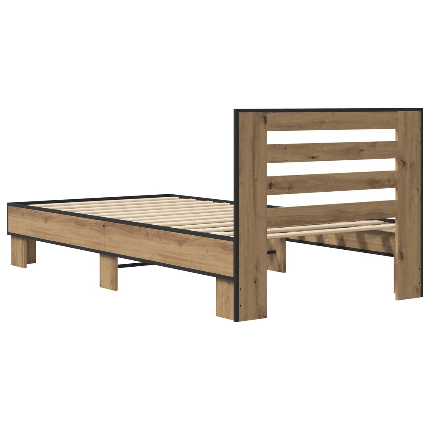 vidaXL Κρεβάτι με Κεφαλάρι Artisan Δρυς 80 x 200 cm Επεξεργασμένο Ξύλο
