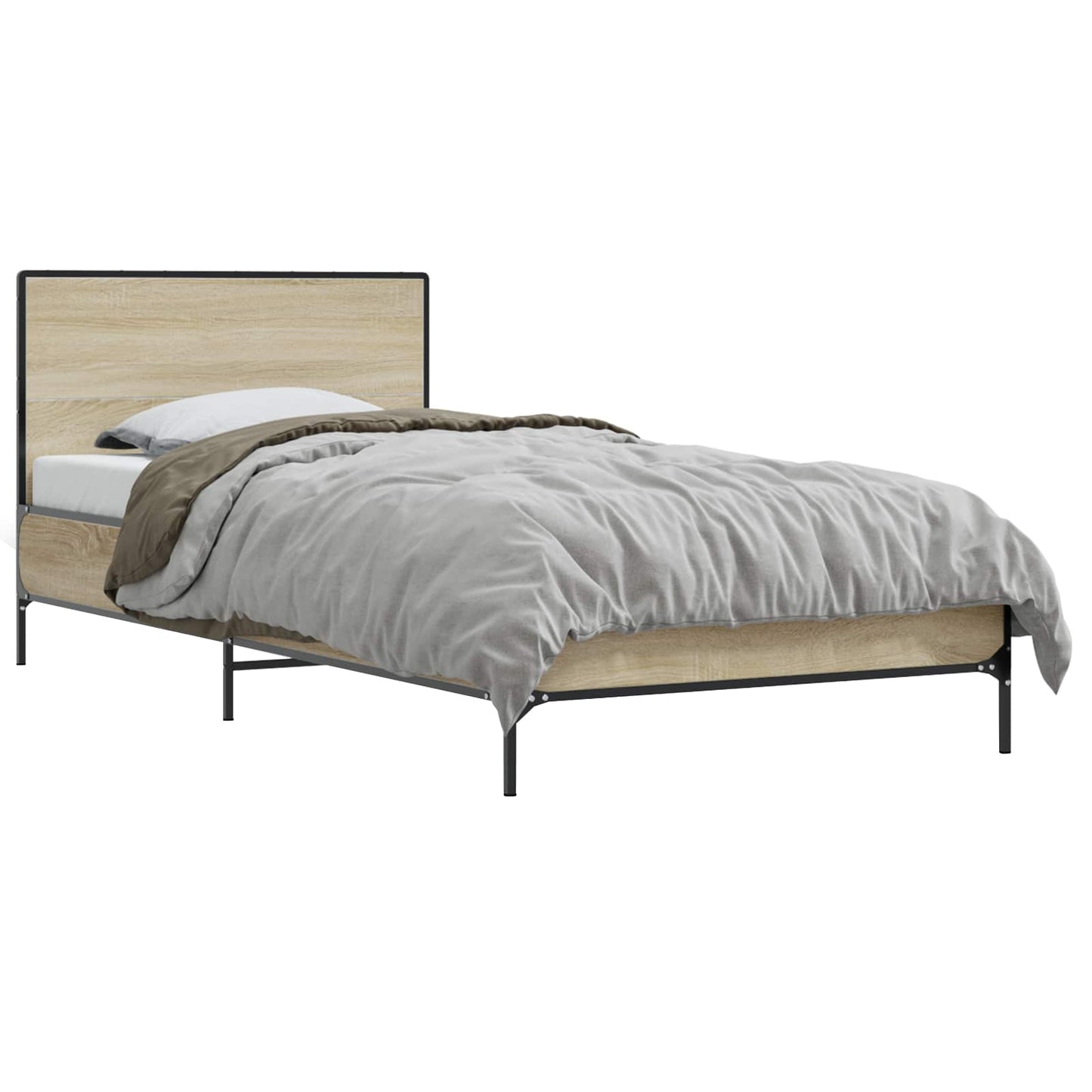 vidaXL Κρεβάτι με Κεφαλάρι Sonoma Δρυς 80 x 200 cm Επεξεργασμένο Ξύλο