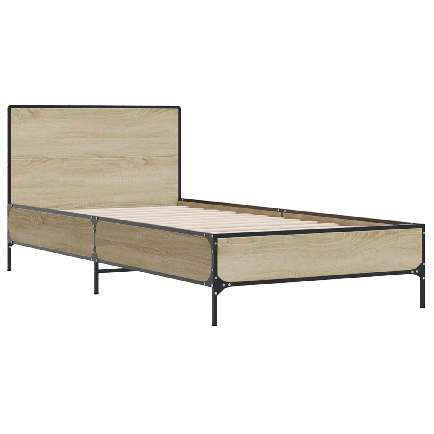 vidaXL Κρεβάτι με Κεφαλάρι Sonoma Δρυς 80 x 200 cm Επεξεργασμένο Ξύλο