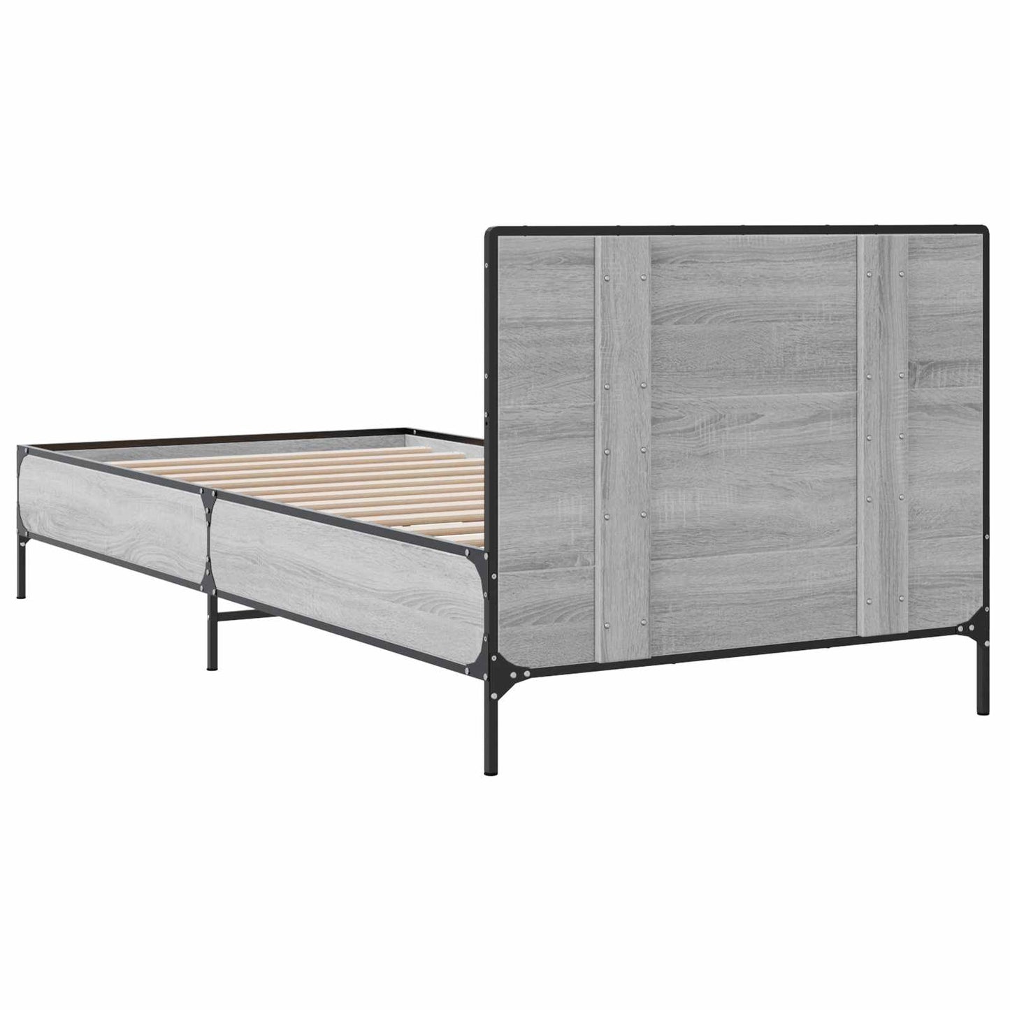 vidaXL Κρεβάτι με Κεφαλάρι Γκρι Sonoma 80 x 200 cm Επεξεργασμένο Ξύλο