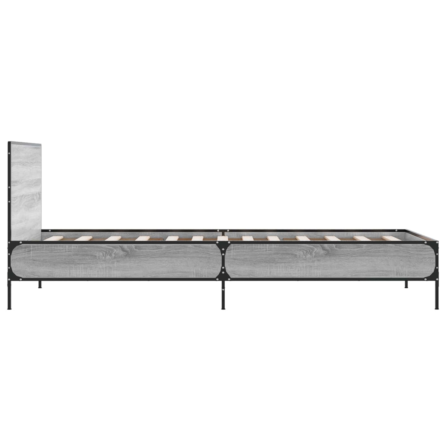 vidaXL Κρεβάτι με Κεφαλάρι Γκρι Sonoma 80 x 200 cm Επεξεργασμένο Ξύλο