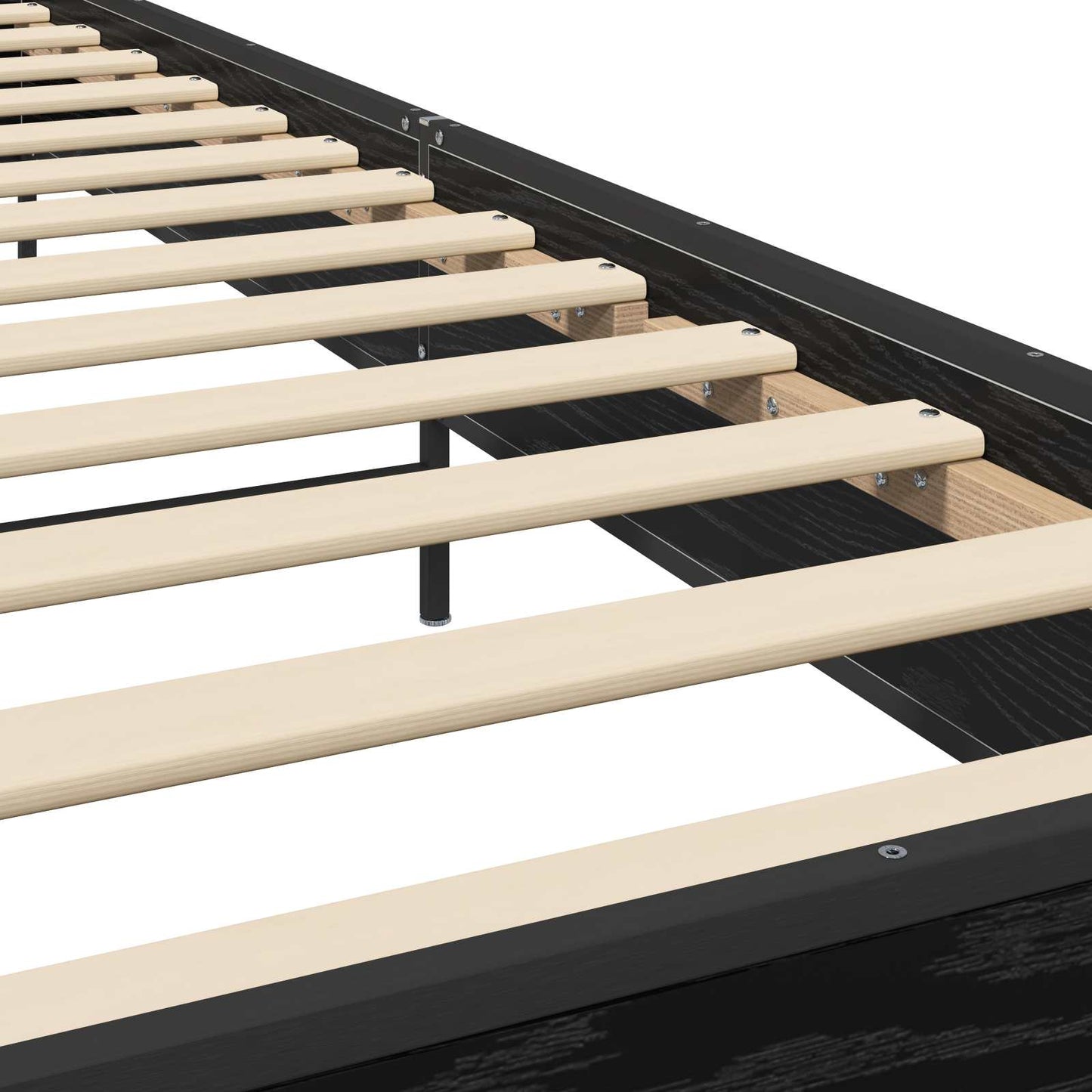 vidaXL Κρεβάτι με Κεφαλάρι Μαύρη Δρυς 80 x 200 cm Επεξεργασμένο Ξύλο