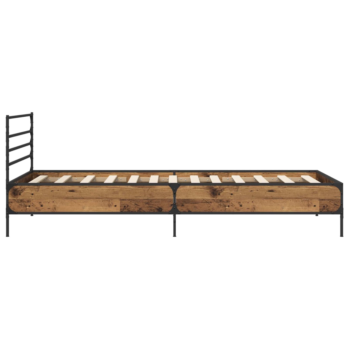 vidaXL Σκελετός Κρεβατιού Παλαιωμένο ξύλο 80 x 200 cm