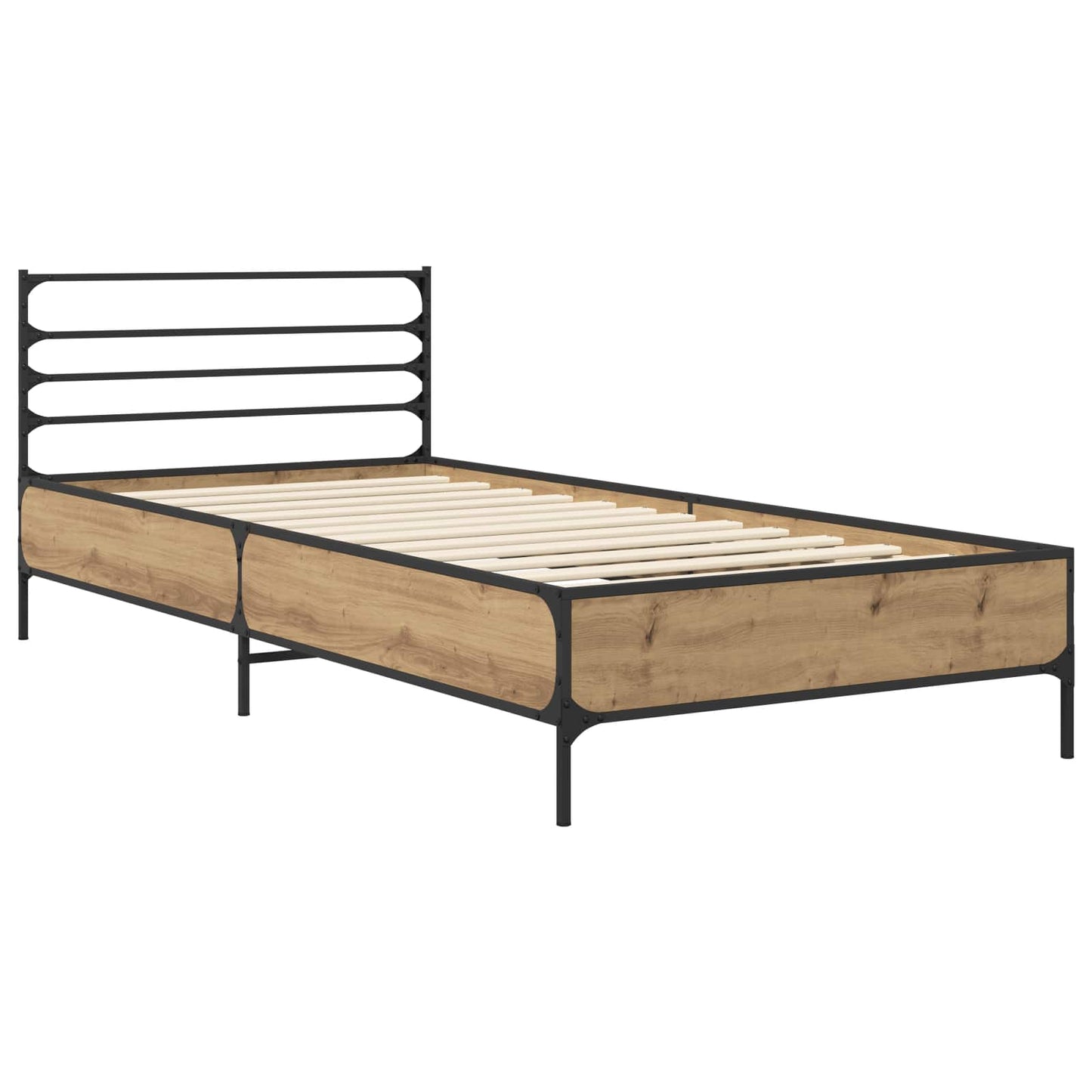 vidaXL Σκελετός Κρεβατιού Artisian Δρυς 80 x 200 cm Επεξεργασμένο Ξύλο
