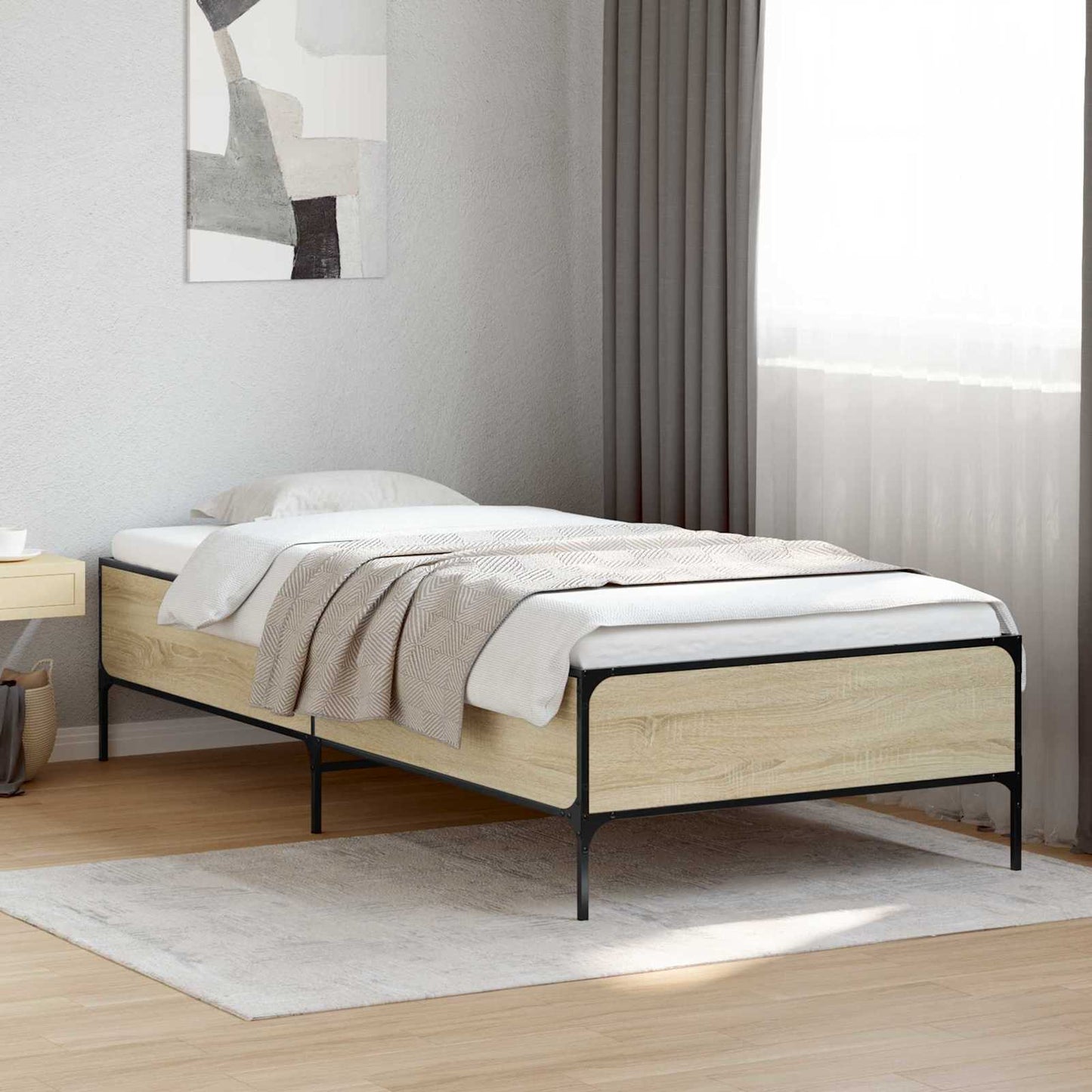 vidaXL Σκελετός Κρεβατιού Sonoma Δρυς 80 x 200 cm Επεξεργασμένο Ξύλο