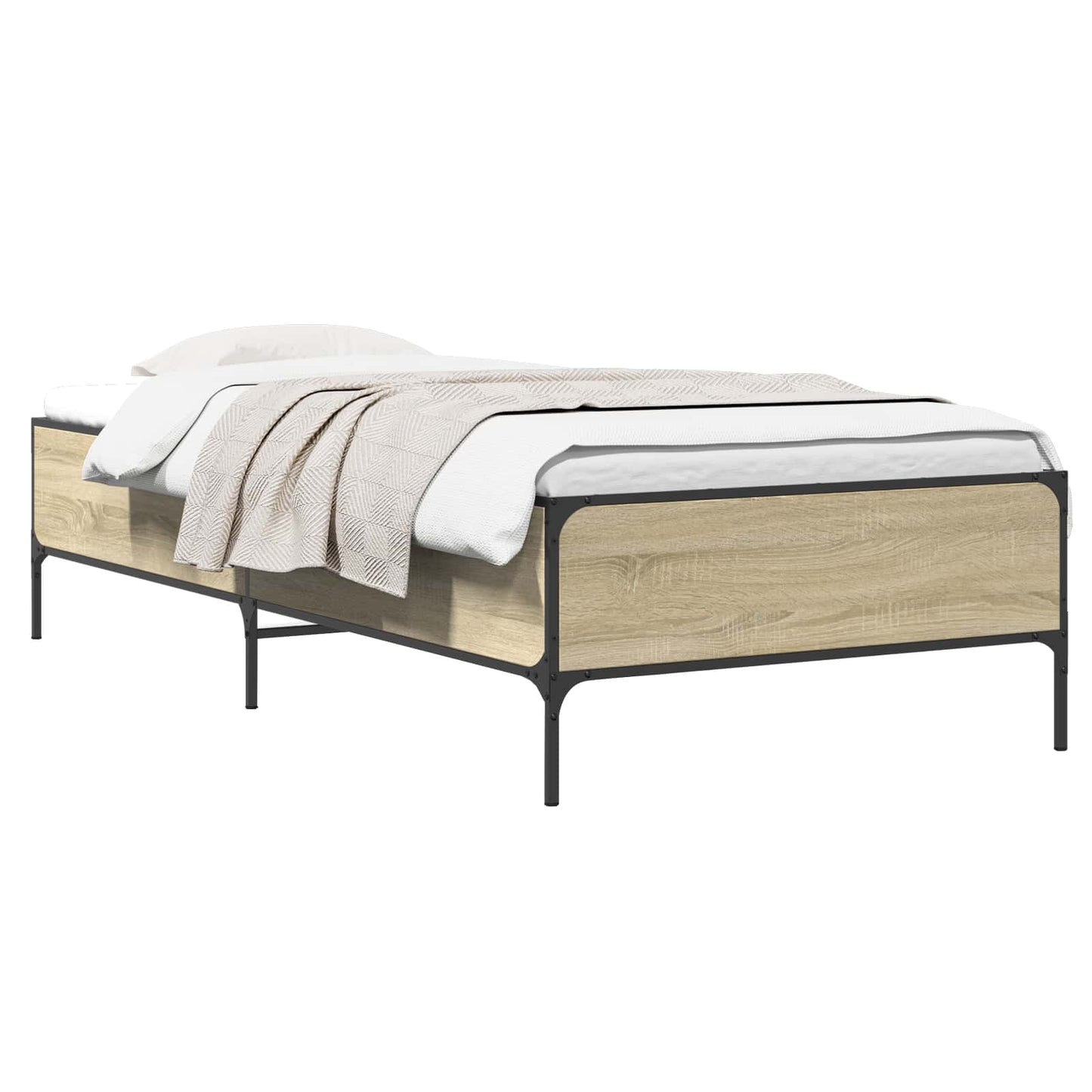 vidaXL Σκελετός Κρεβατιού Sonoma Δρυς 80 x 200 cm Επεξεργασμένο Ξύλο