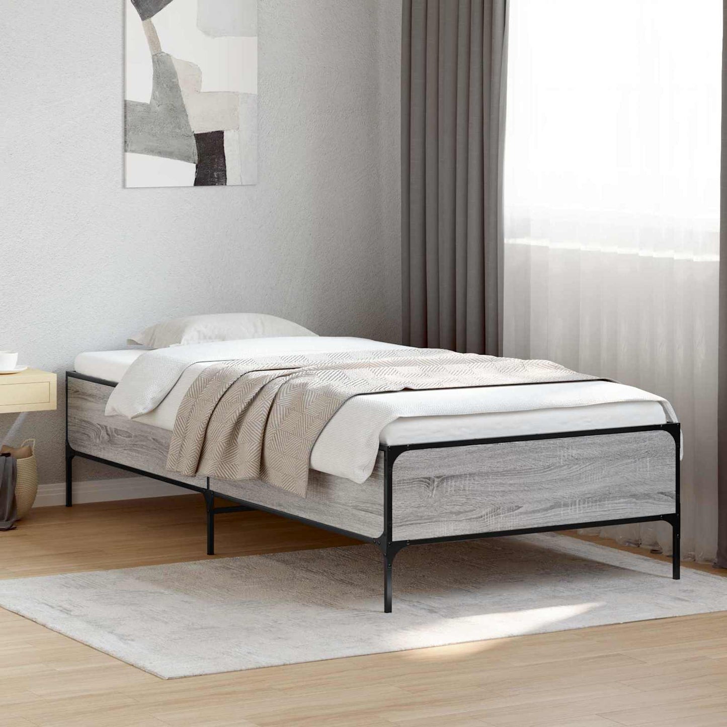 vidaXL Σκελετός Κρεβατιού Γκρι Sonoma 80 x 200 cm Επεξεργασμένο Ξύλο