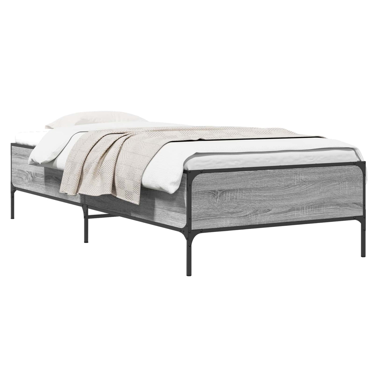 vidaXL Σκελετός Κρεβατιού Γκρι Sonoma 80 x 200 cm Επεξεργασμένο Ξύλο