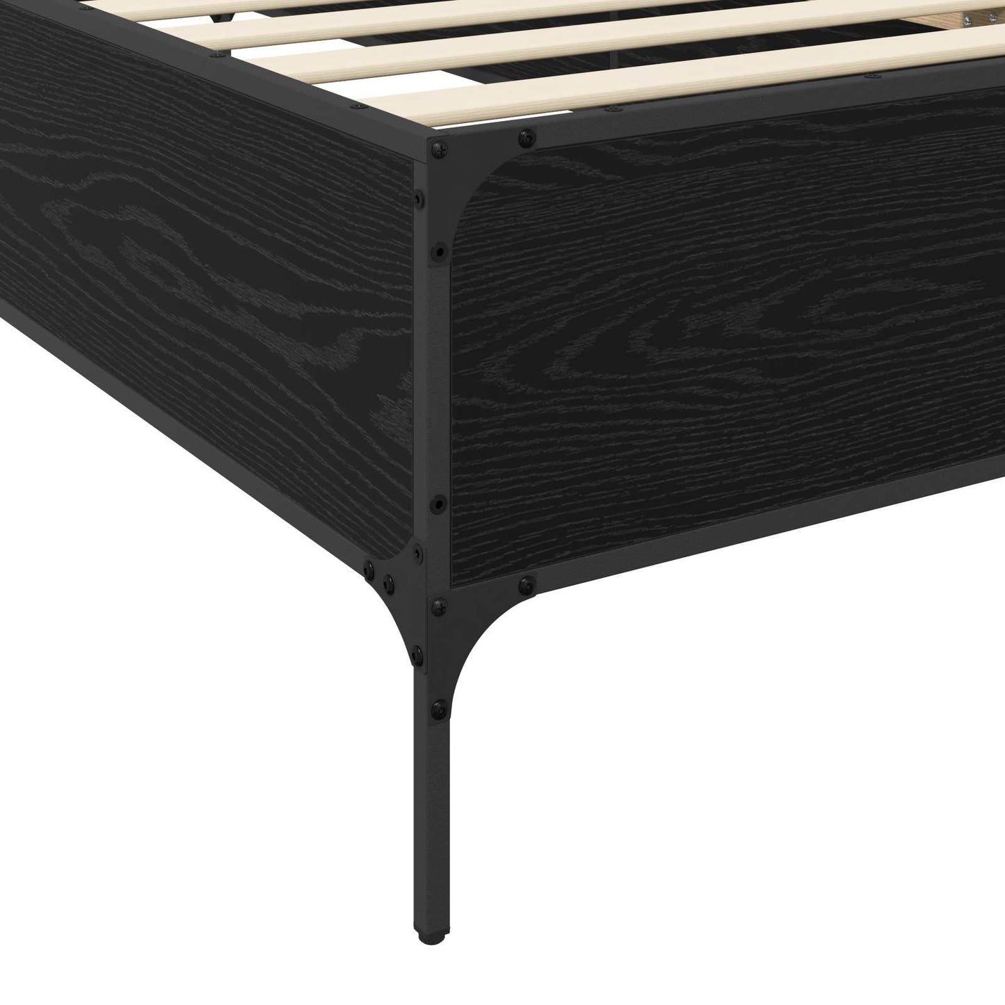 vidaXL Σκελετός Κρεβατιού Μαύρη Δρυς 80 x 200 cm Επεξεργασμένο Ξύλο