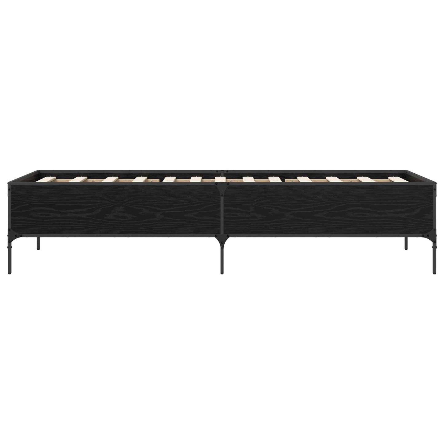 vidaXL Σκελετός Κρεβατιού Μαύρη Δρυς 80 x 200 cm Επεξεργασμένο Ξύλο