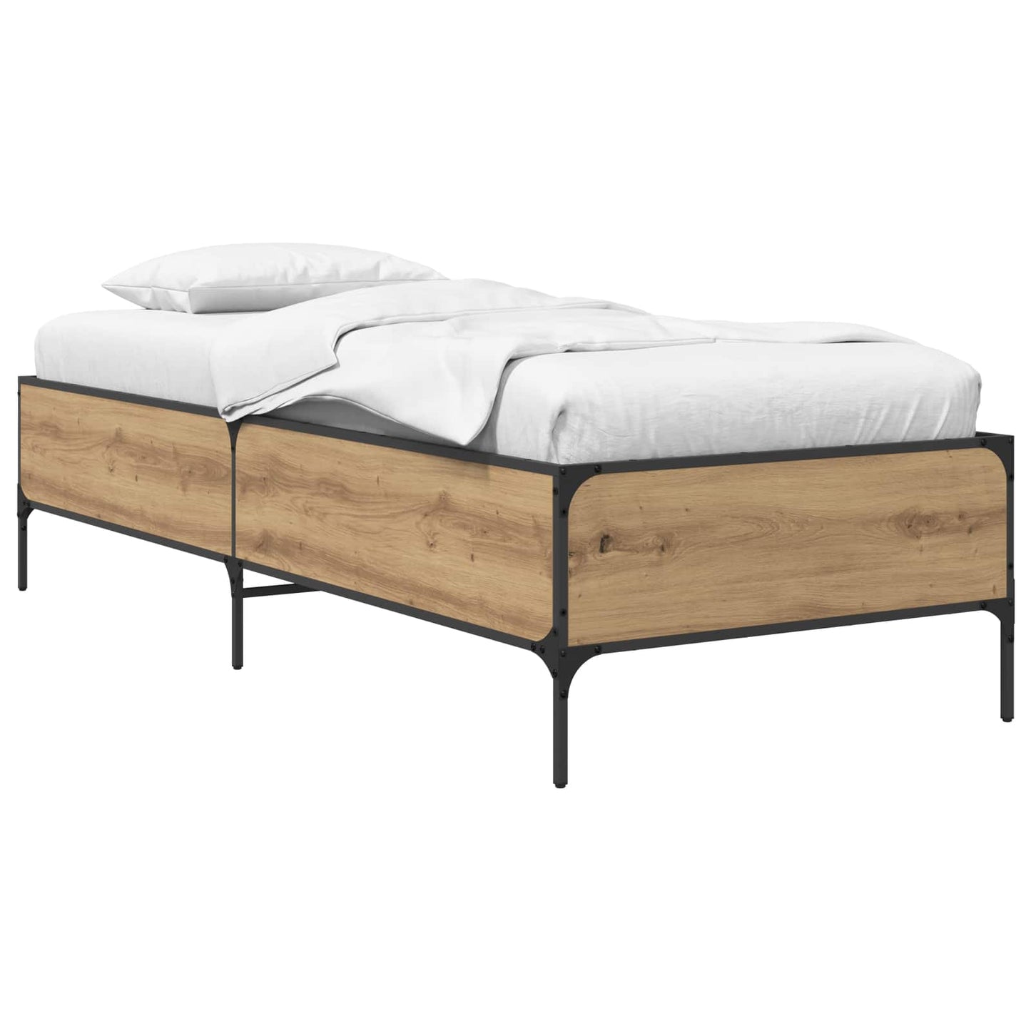 vidaXL Σκελετός Κρεβατιού Artisian Δρυς 80 x 200 cm Επεξεργασμένο Ξύλο