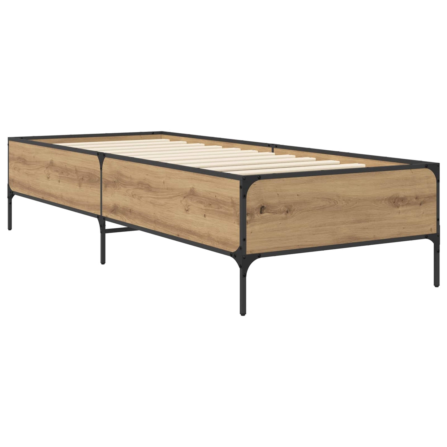 vidaXL Σκελετός Κρεβατιού Artisian Δρυς 80 x 200 cm Επεξεργασμένο Ξύλο