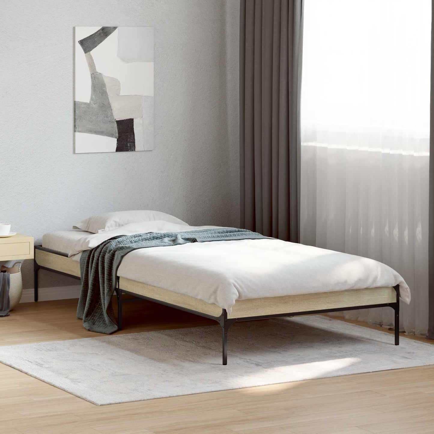 vidaXL Σκελετός Κρεβατιού Sonoma Δρυς 80 x 200 cm Επεξεργασμένο Ξύλο