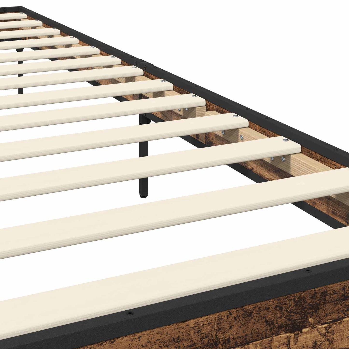 vidaXL Σκελετός Κρεβατιού Παλαιωμένο ξύλο 80 x 200 cm