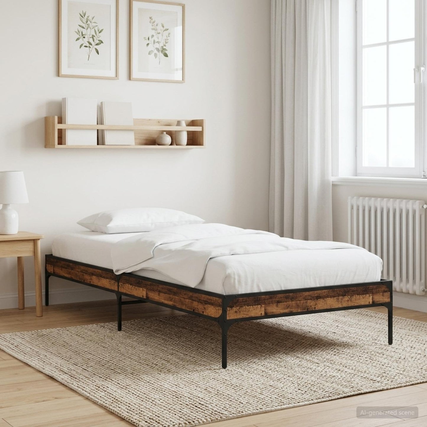 vidaXL Σκελετός Κρεβατιού Παλαιωμένο ξύλο 80 x 200 cm