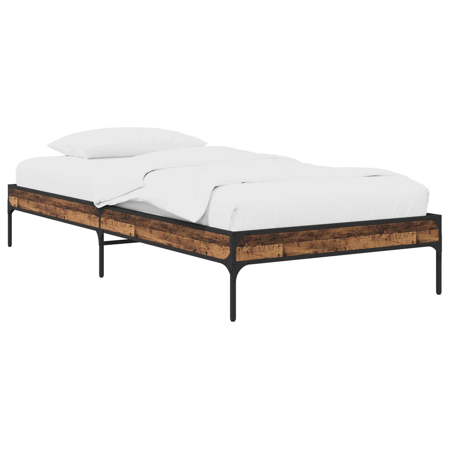 vidaXL Σκελετός Κρεβατιού Παλαιωμένο ξύλο 80 x 200 cm