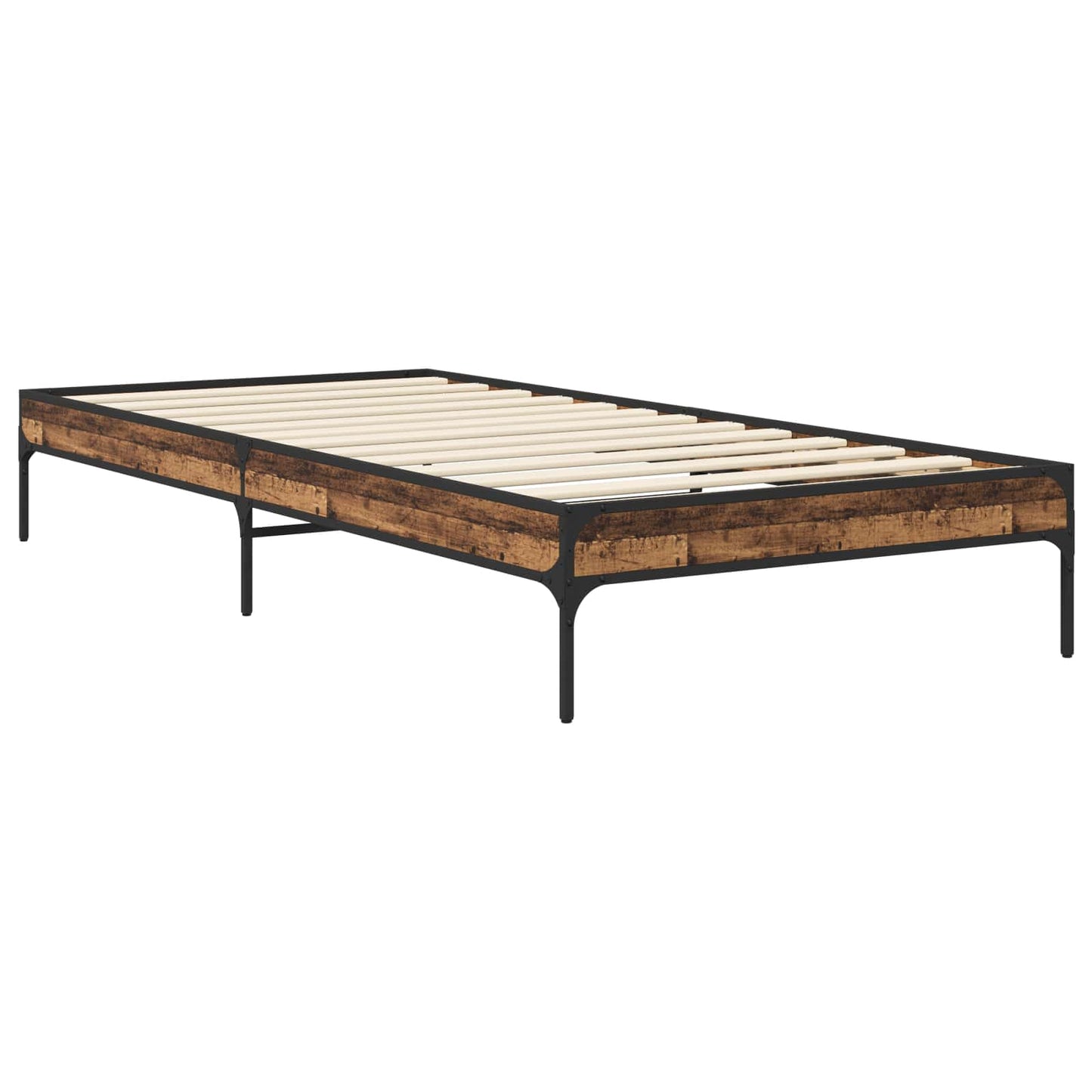 vidaXL Σκελετός Κρεβατιού Παλαιωμένο ξύλο 80 x 200 cm