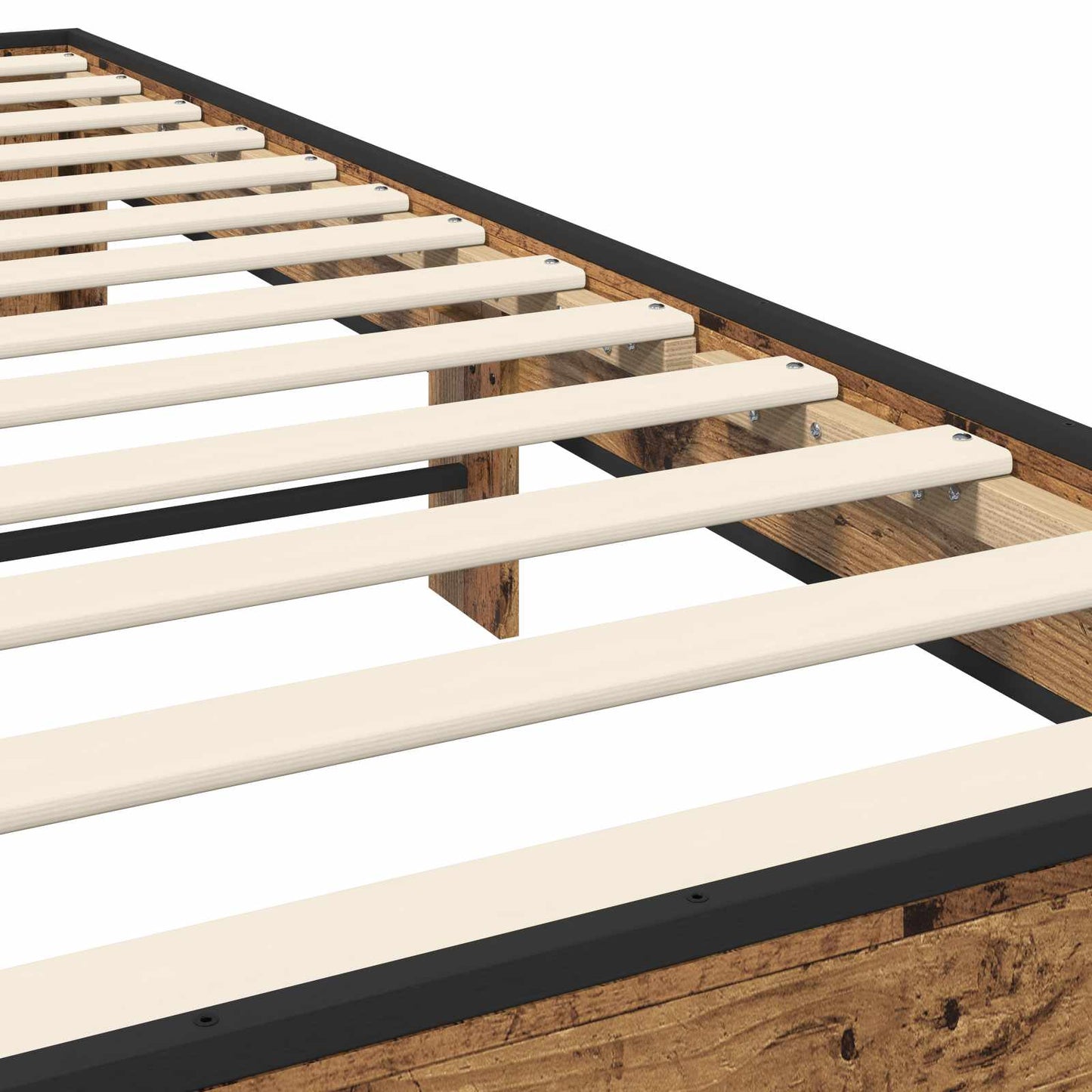 vidaXL Σκελετός Κρεβατιού Παλαιωμένο ξύλο 80 x 200 cm