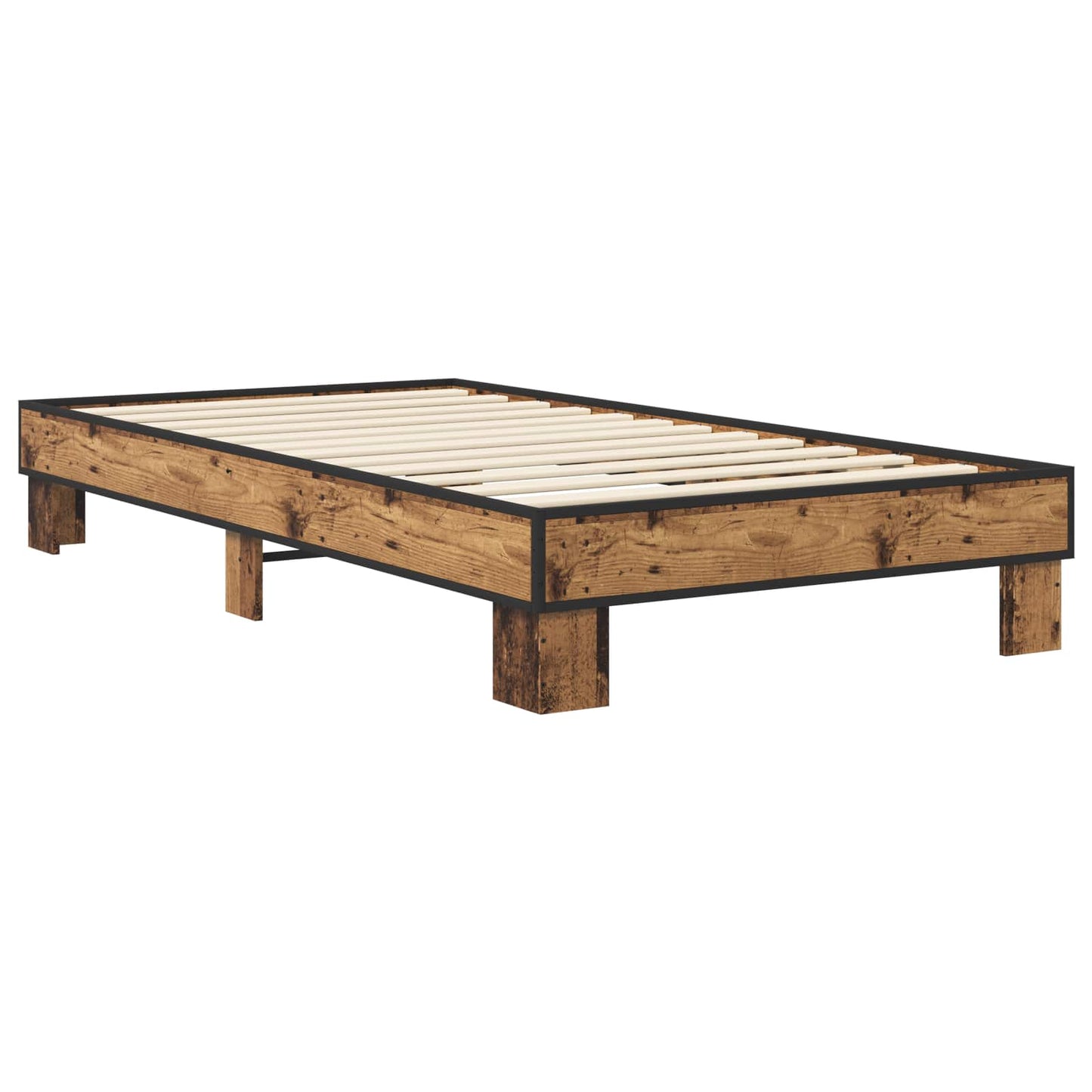 vidaXL Σκελετός Κρεβατιού Παλαιωμένο ξύλο 80 x 200 cm