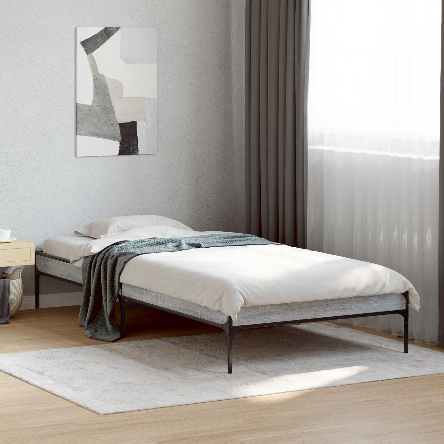 vidaXL Σκελετός Κρεβατιού Γκρι Sonoma 80 x 200 cm Επεξεργασμένο Ξύλο