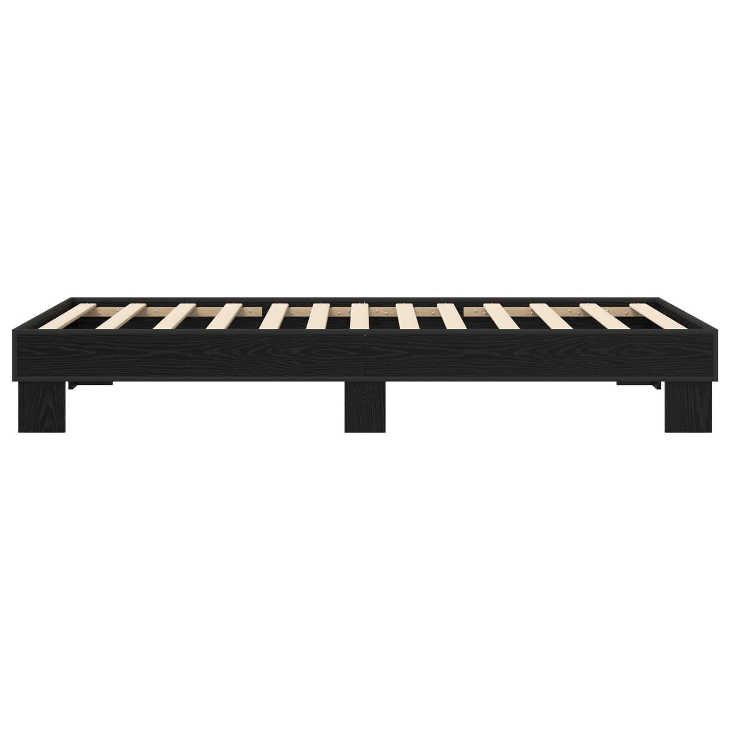 vidaXL Σκελετός Κρεβατιού Μαύρη Δρυς 80 x 200 cm Επεξεργασμένο Ξύλο