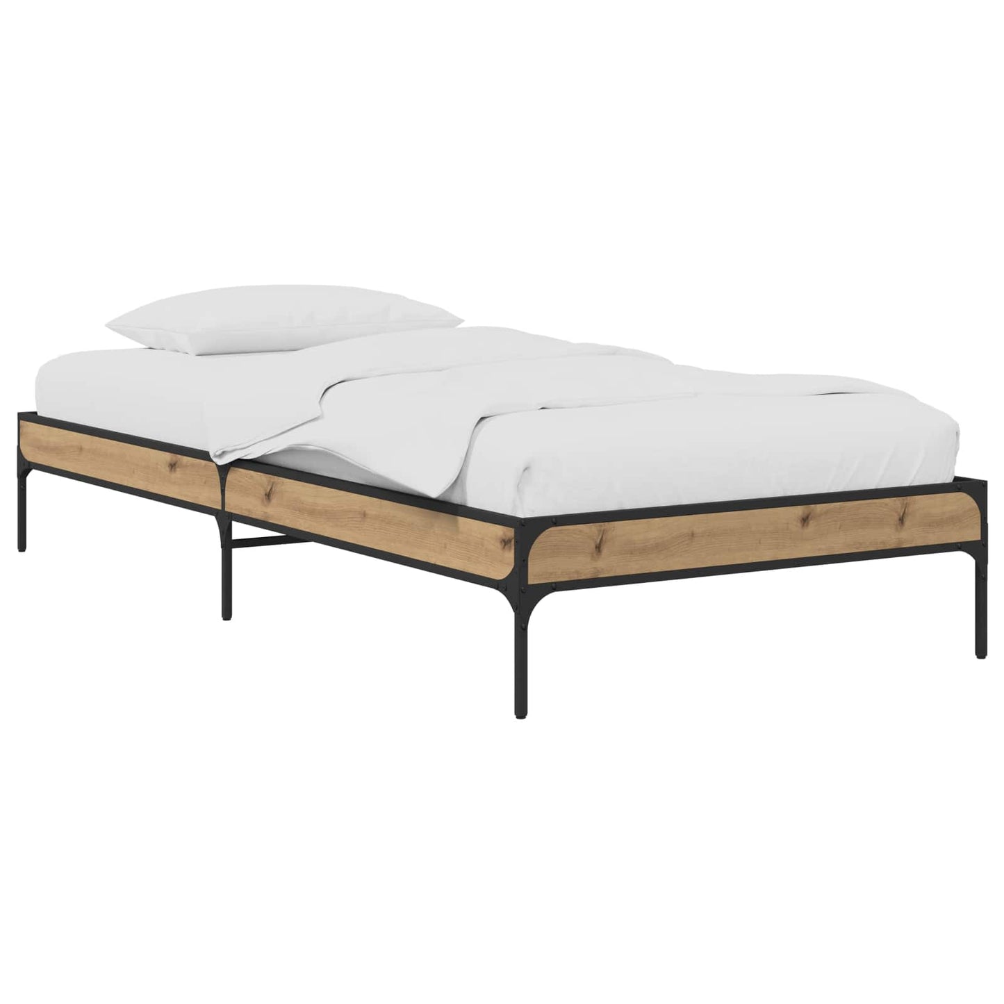 vidaXL Σκελετός Κρεβατιού Artisian Δρυς 80 x 200 cm Επεξεργασμένο Ξύλο