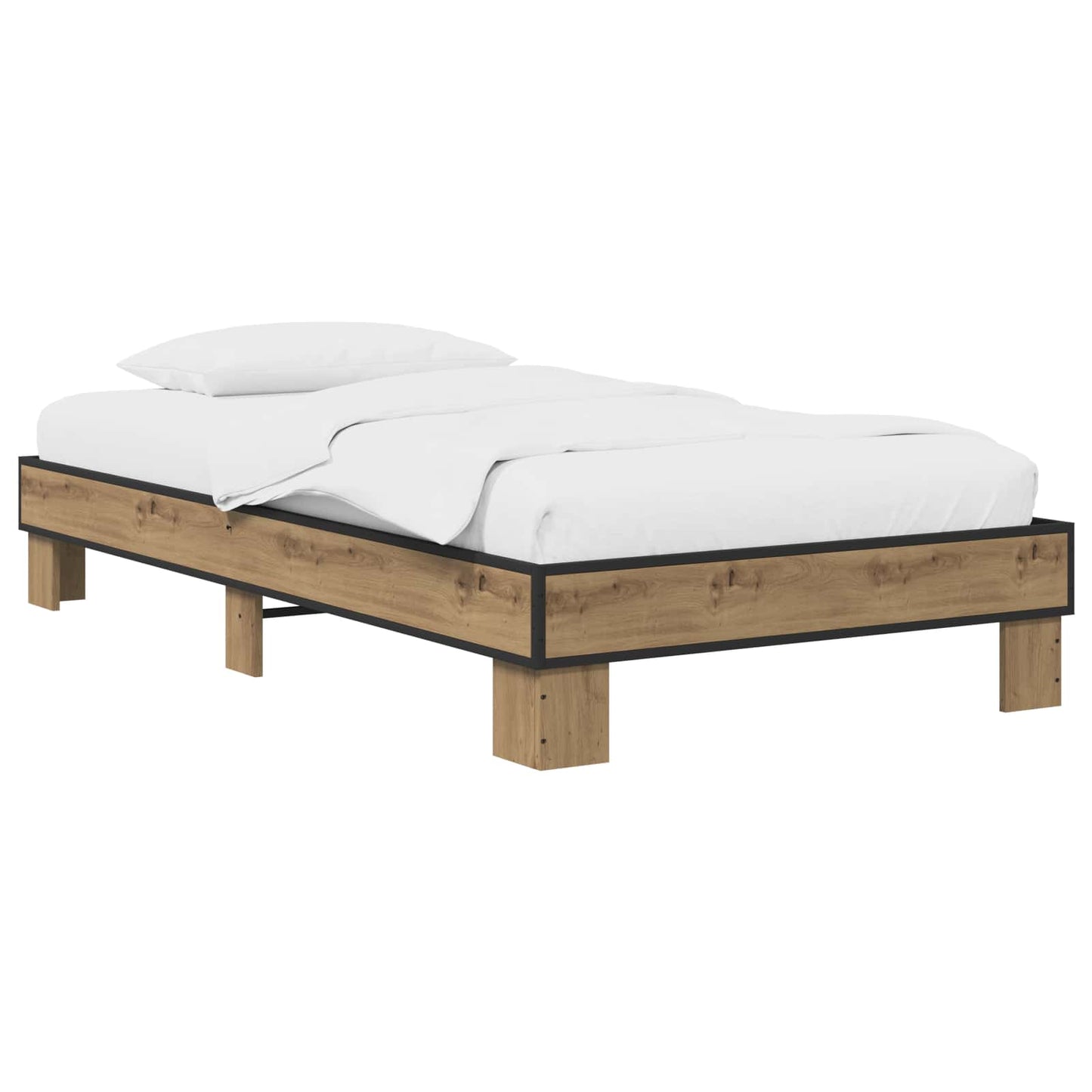 vidaXL Σκελετός Κρεβατιού Artisan Δρυς 80 x 200 cm Επεξεργασμένο Ξύλο