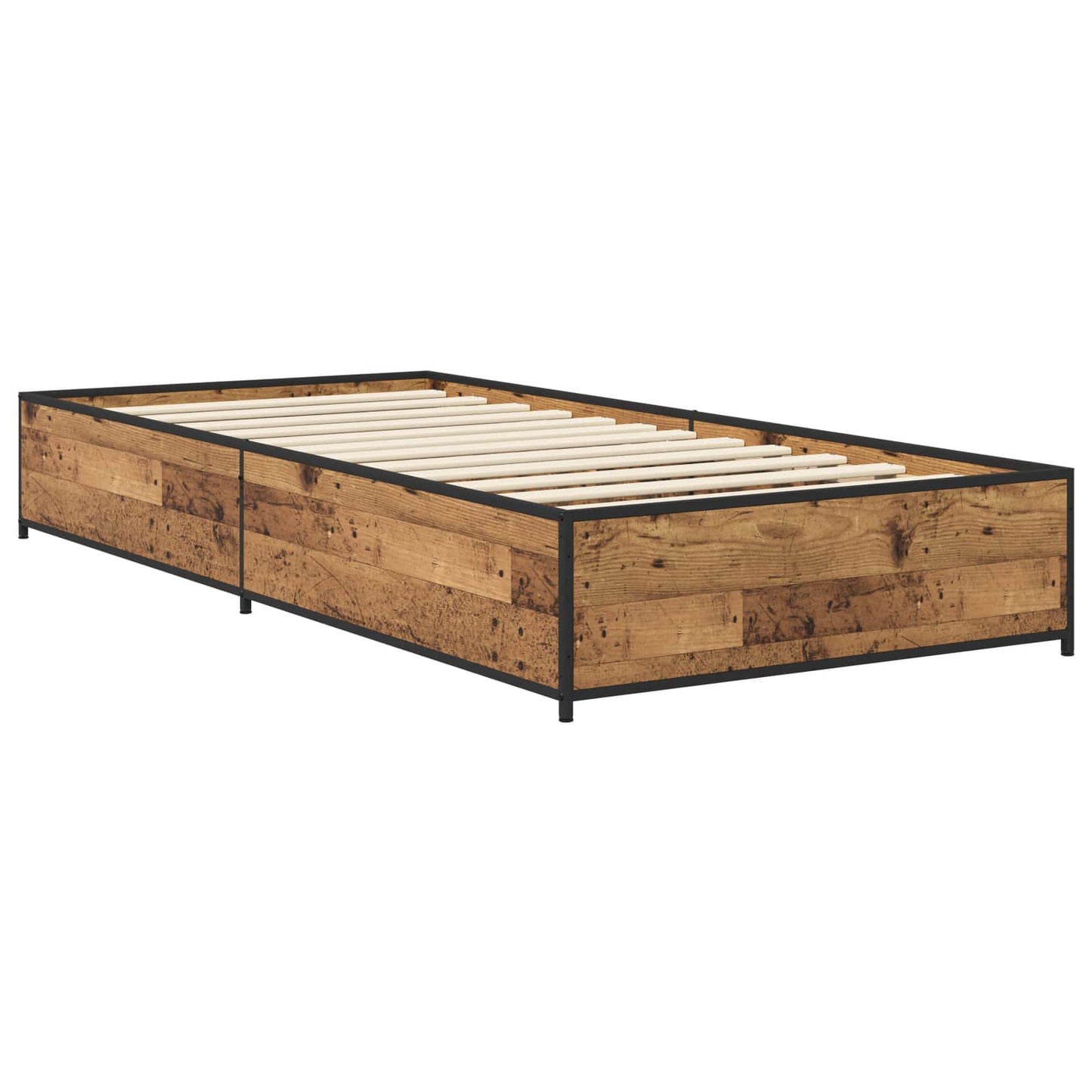 vidaXL Σκελετός Κρεβατιού Παλαιωμένο ξύλο 80 x 200 cm