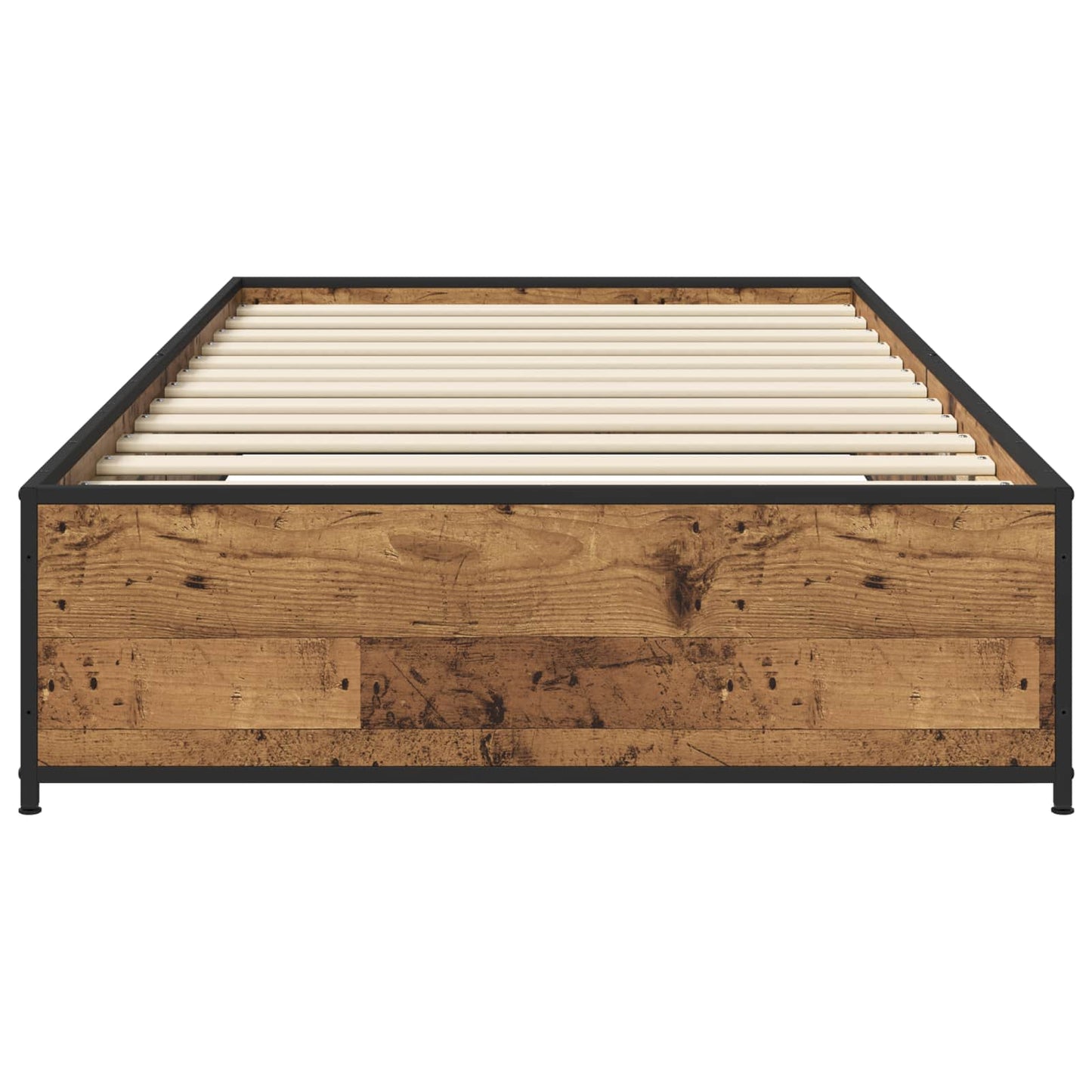 vidaXL Σκελετός Κρεβατιού Παλαιωμένο ξύλο 80 x 200 cm