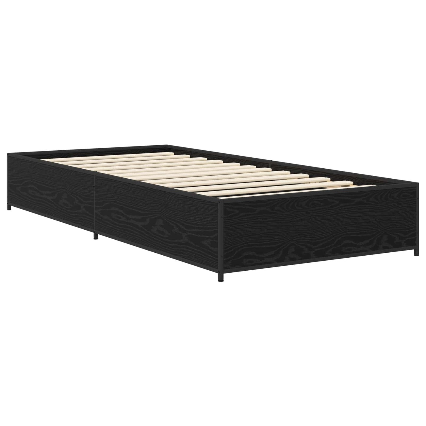 vidaXL Σκελετός Κρεβατιού Μαύρη Δρυς 80 x 200 cm Επεξεργασμένο Ξύλο
