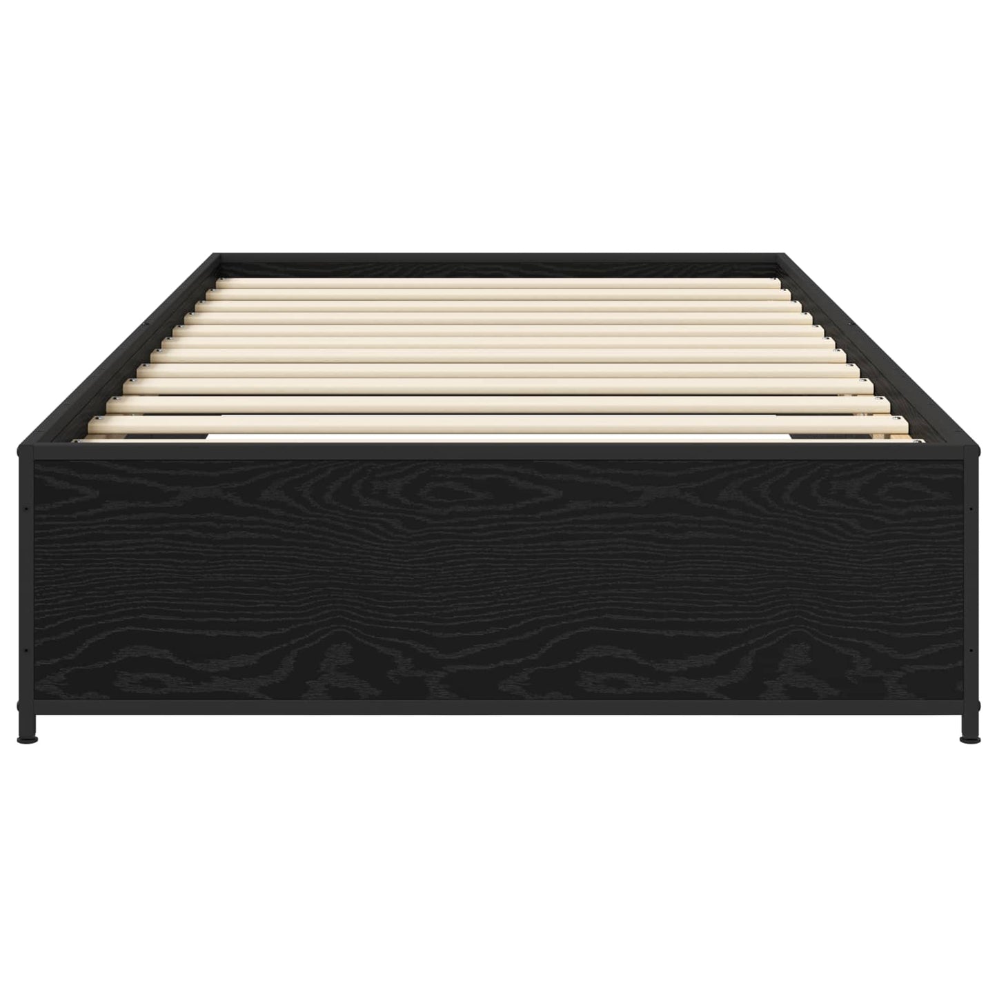 vidaXL Σκελετός Κρεβατιού Μαύρη Δρυς 80 x 200 cm Επεξεργασμένο Ξύλο