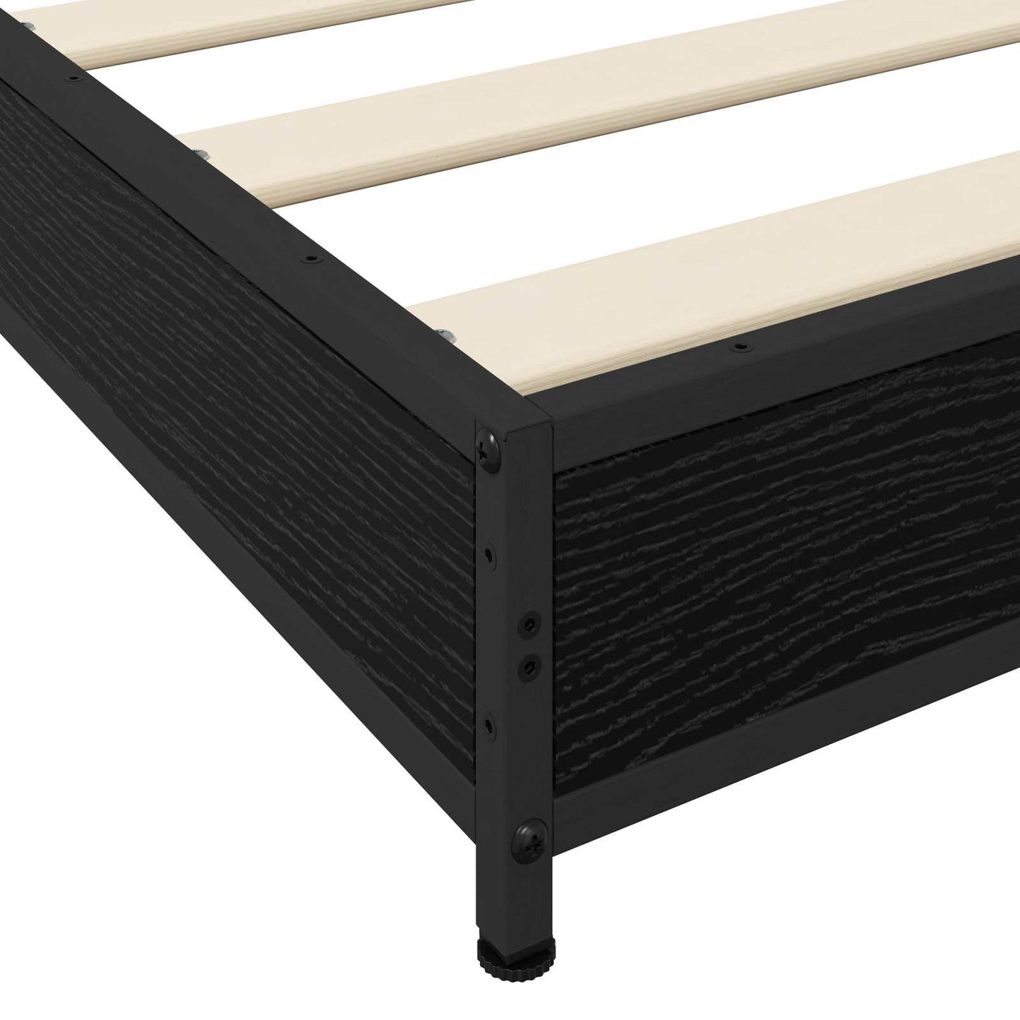 vidaXL Σκελετός Κρεβατιού Μαύρη Δρυς 80 x 200 cm Επεξεργασμένο Ξύλο