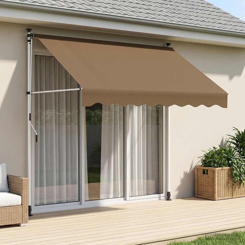 vidaXL Χειροκίνητη Ανακλινόμενη Σκίαση Μπεζ 150 cm