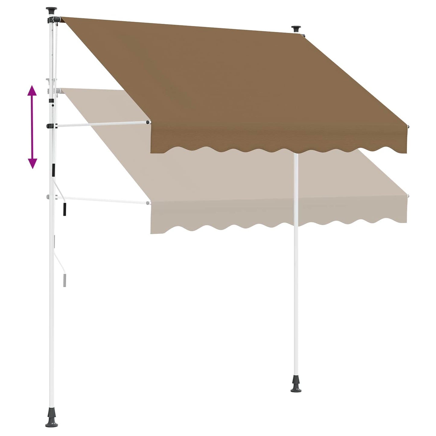 vidaXL Χειροκίνητη Ανακλινόμενη Σκίαση Μπεζ 300 cm